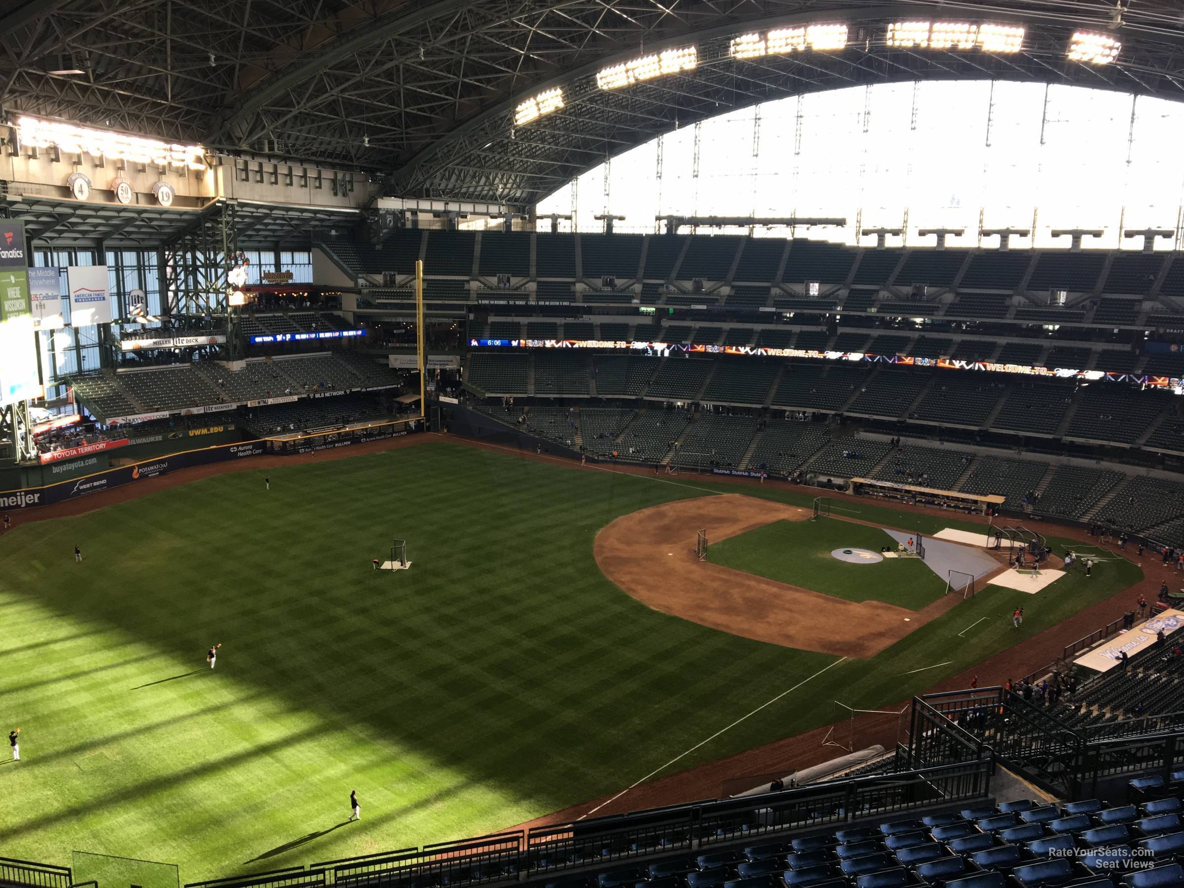section 437, row 18 seat view  for baseball - american family field