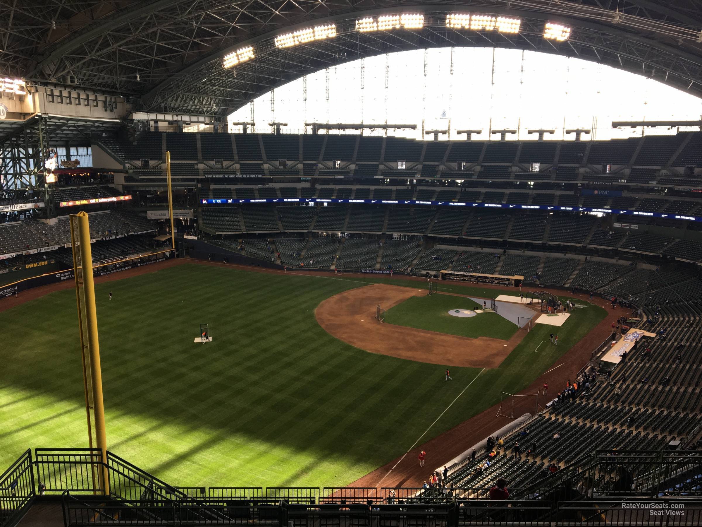 section 438, row 18 seat view  for baseball - american family field