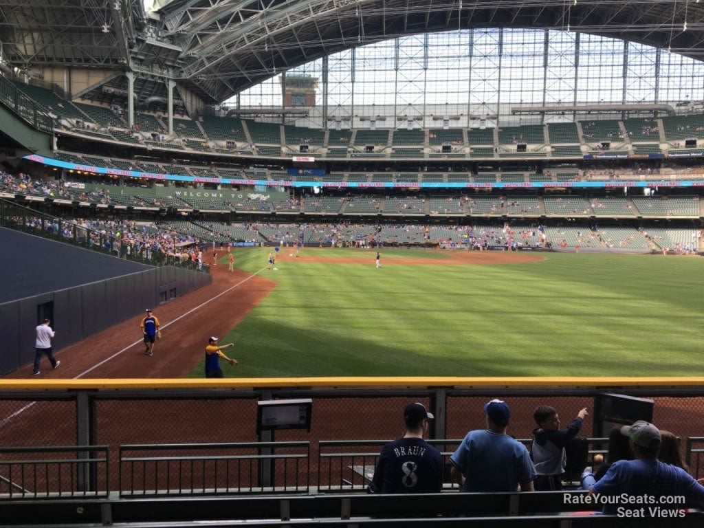 section 104, row 7 seat view for baseball - american family field