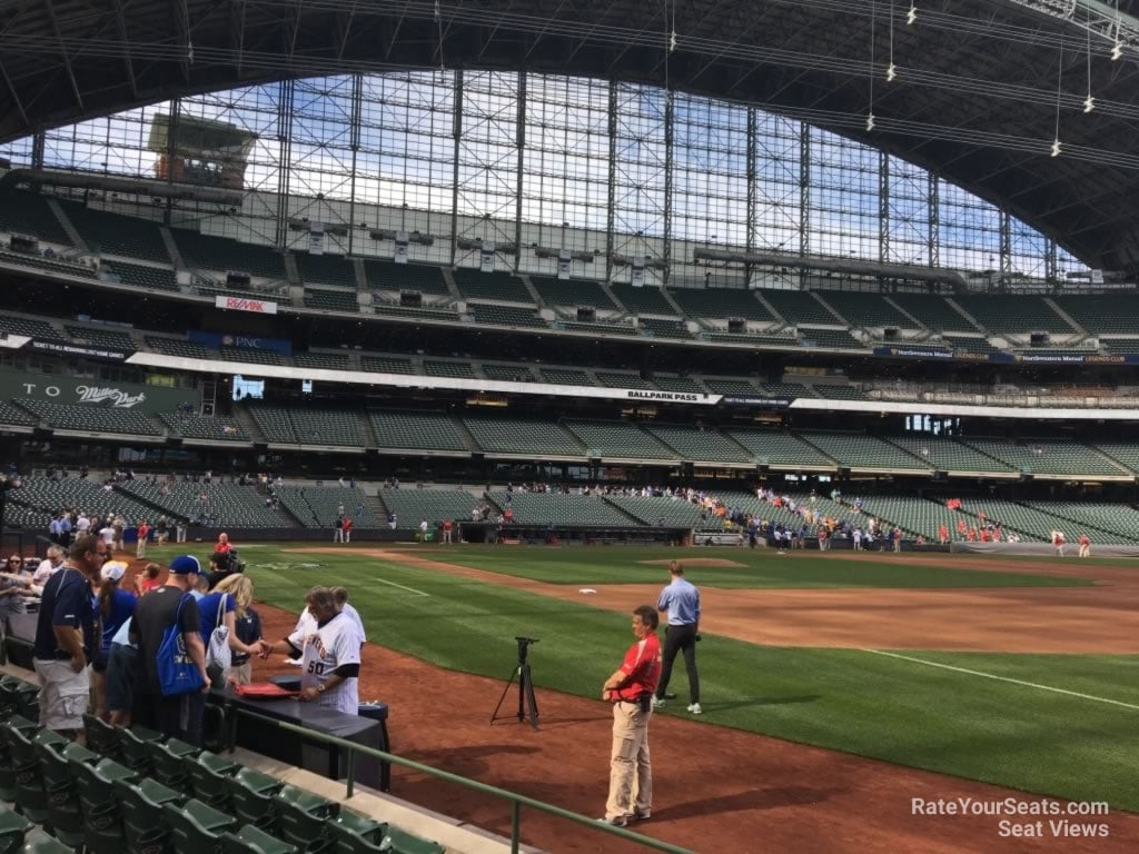 section 110, row 5 seat view  for baseball - american family field