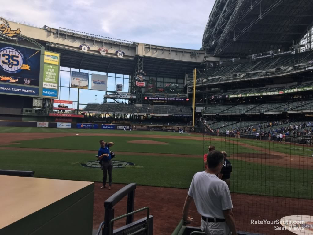section 121, row 5 seat view  for baseball - american family field