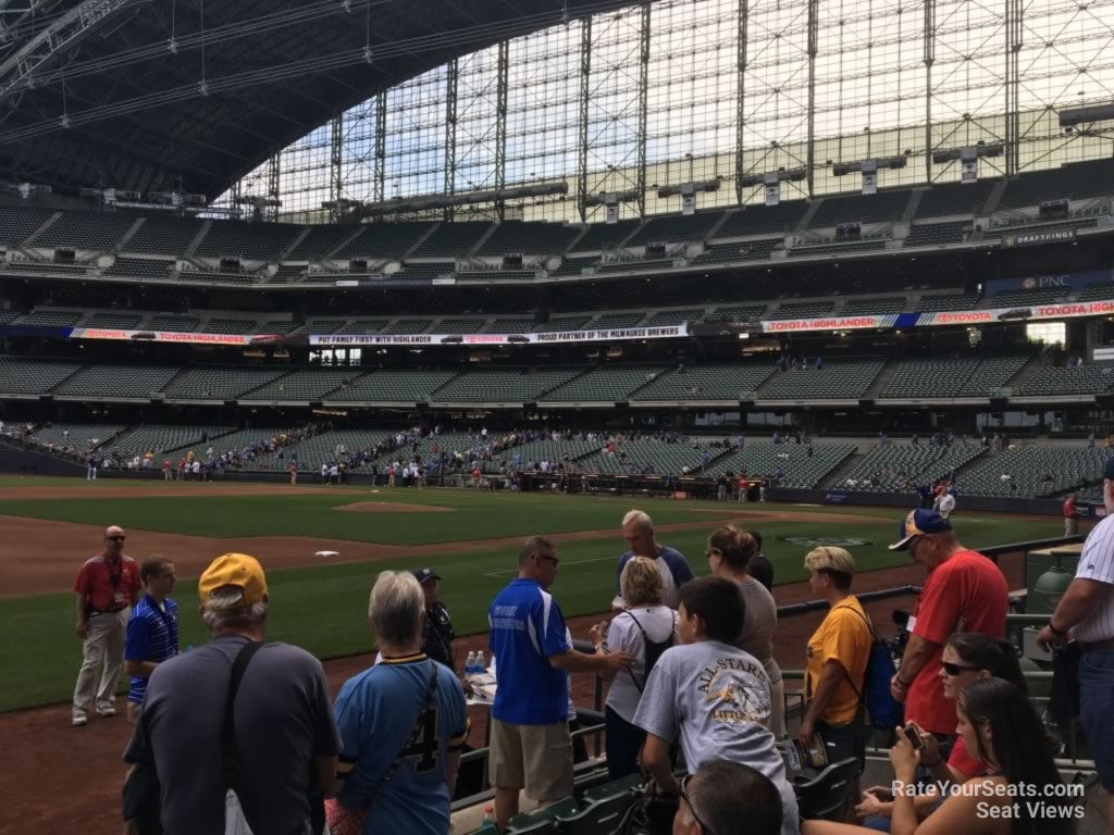 section 124, row 5 seat view  for baseball - american family field