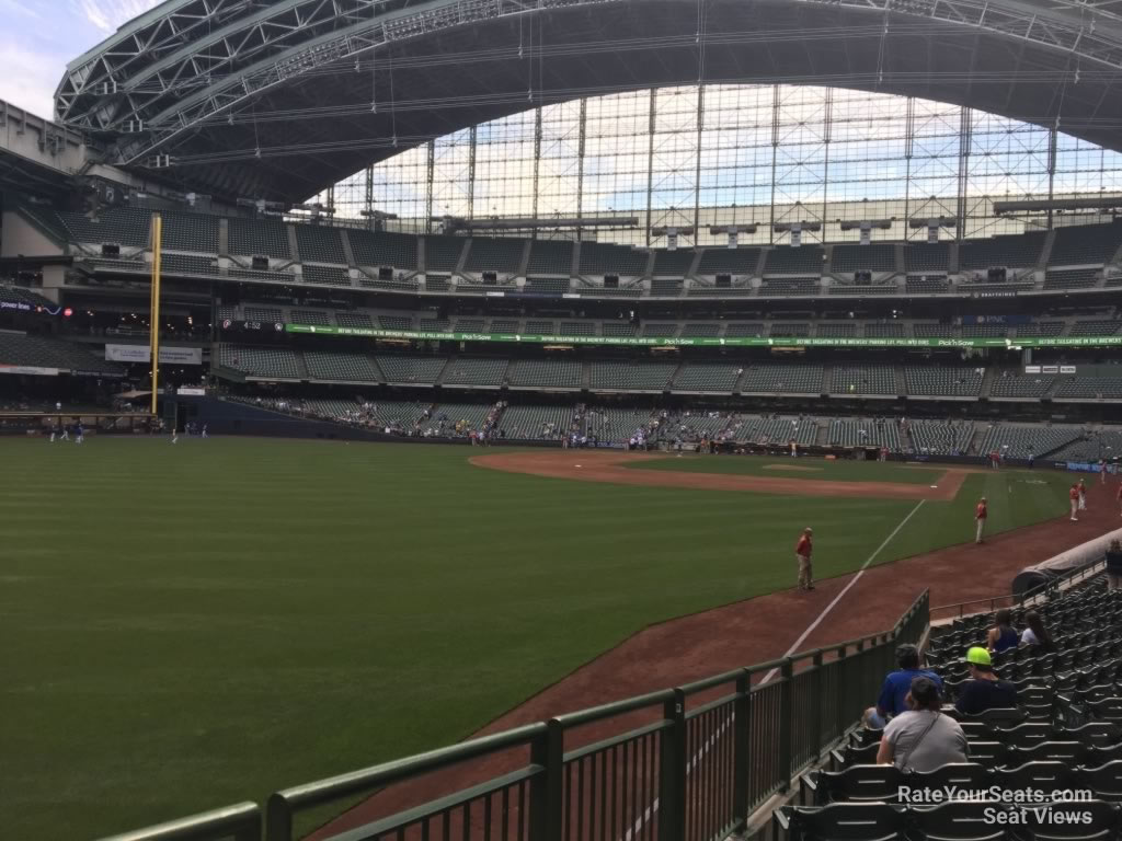 section 131, row 24 seat view  for baseball - american family field