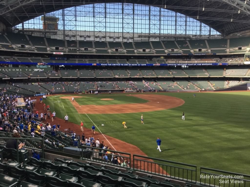 section 206, row 7 seat view  for baseball - american family field