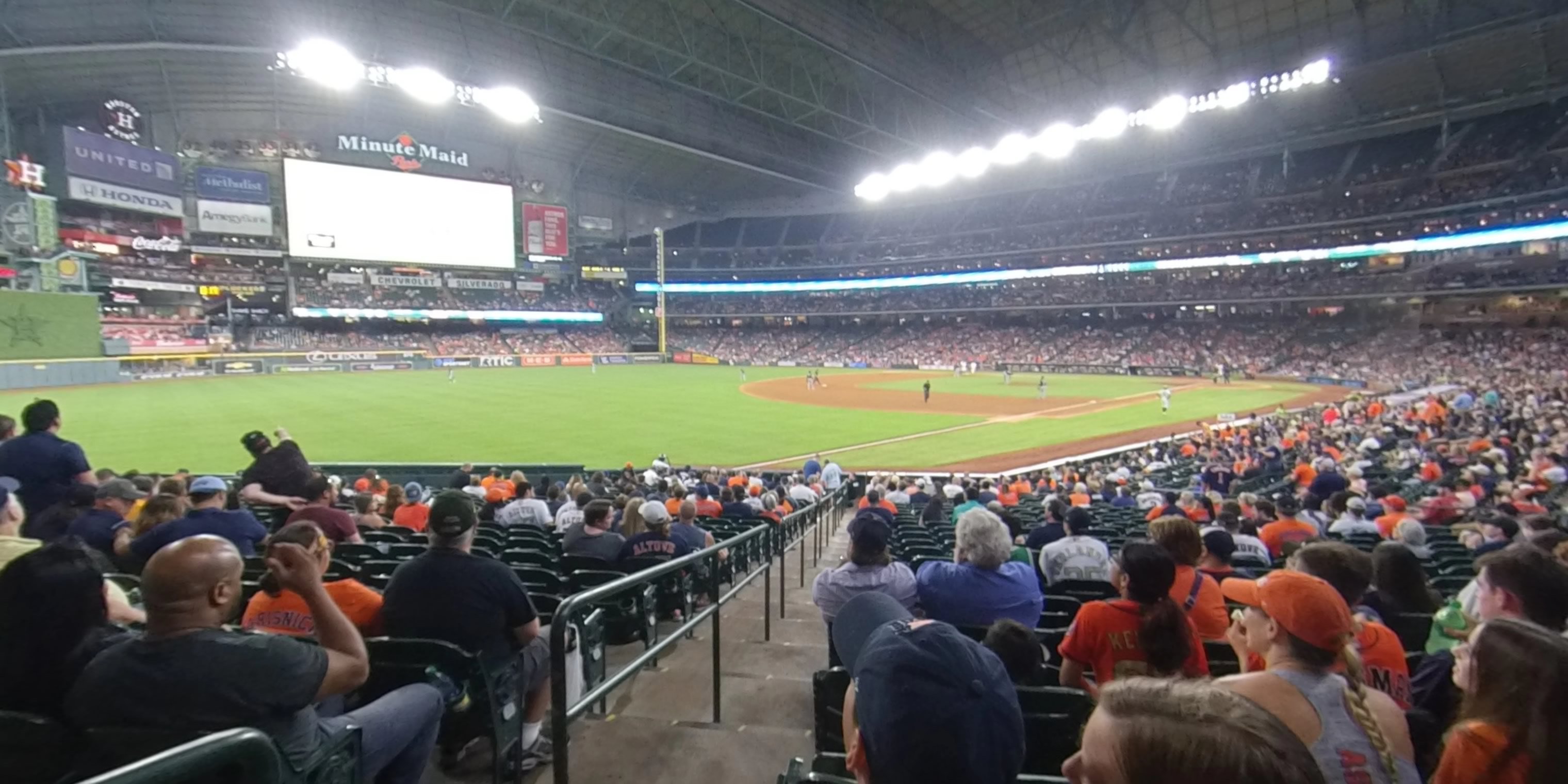 section 106 panoramic seat view  for baseball - minute maid park