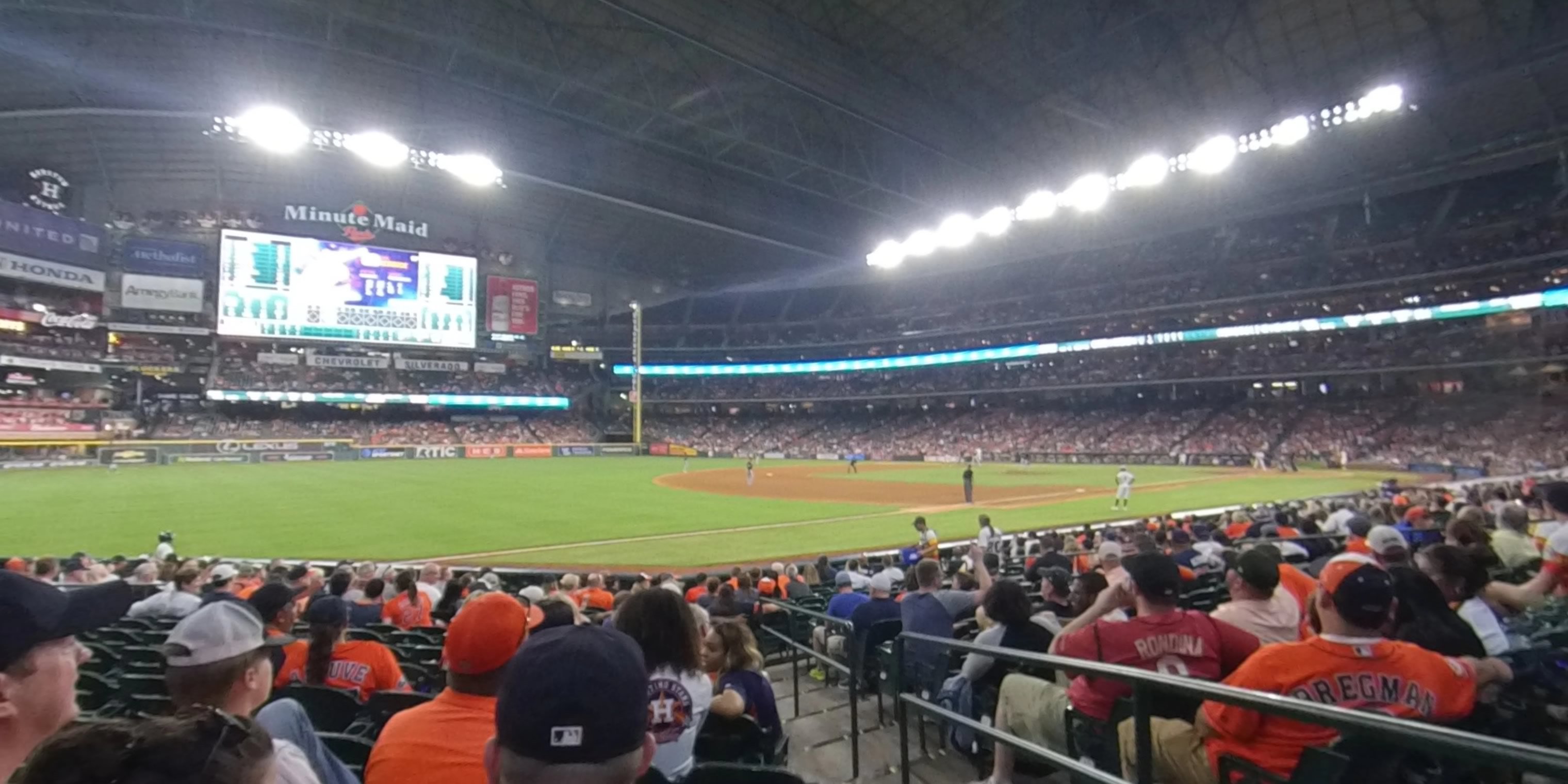 section 108 panoramic seat view  for baseball - minute maid park