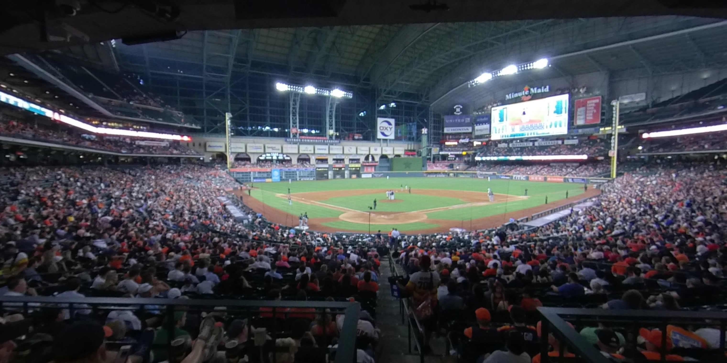 section 120 panoramic seat view  for baseball - minute maid park