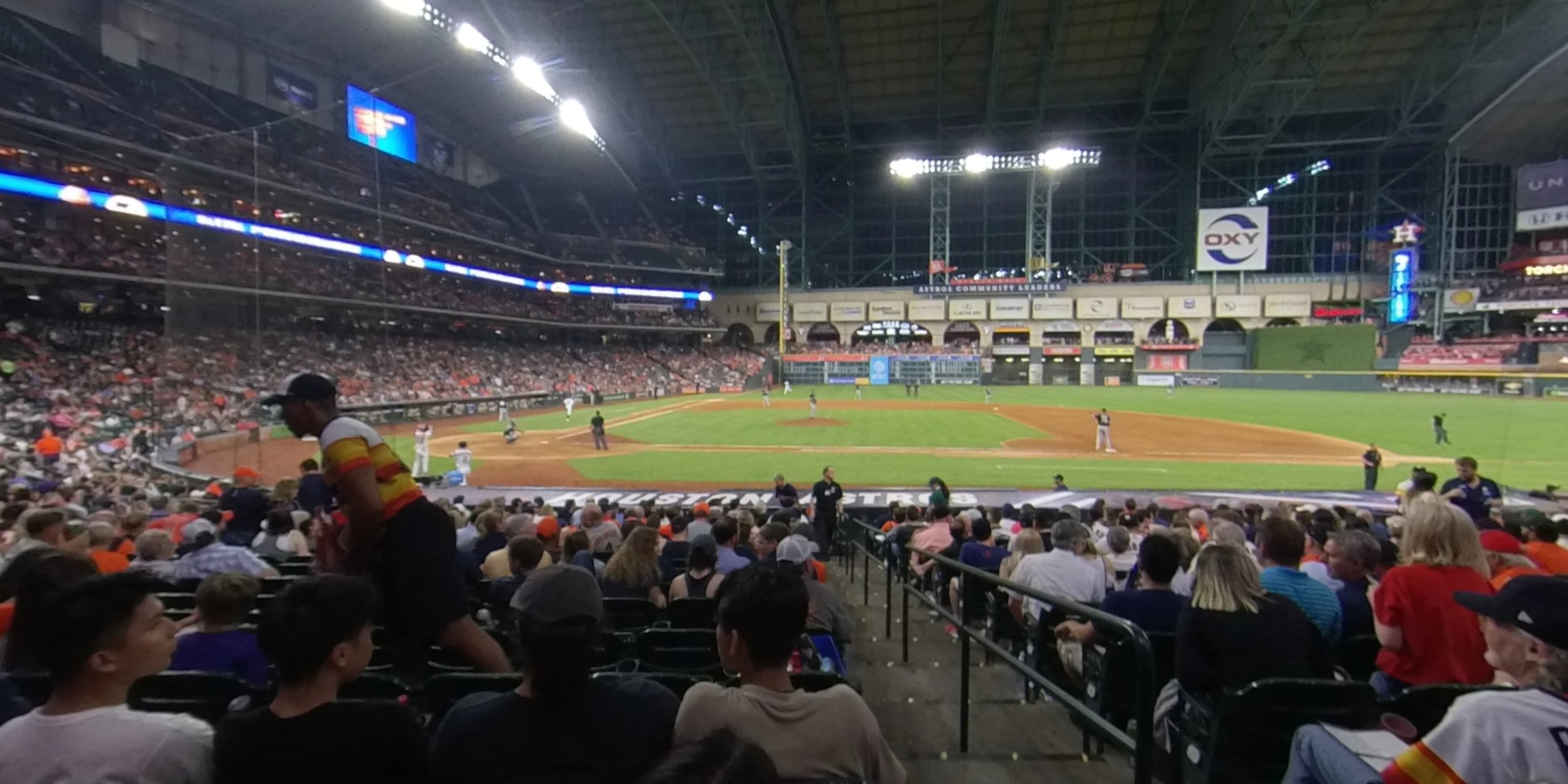 section 124 panoramic seat view  for baseball - minute maid park