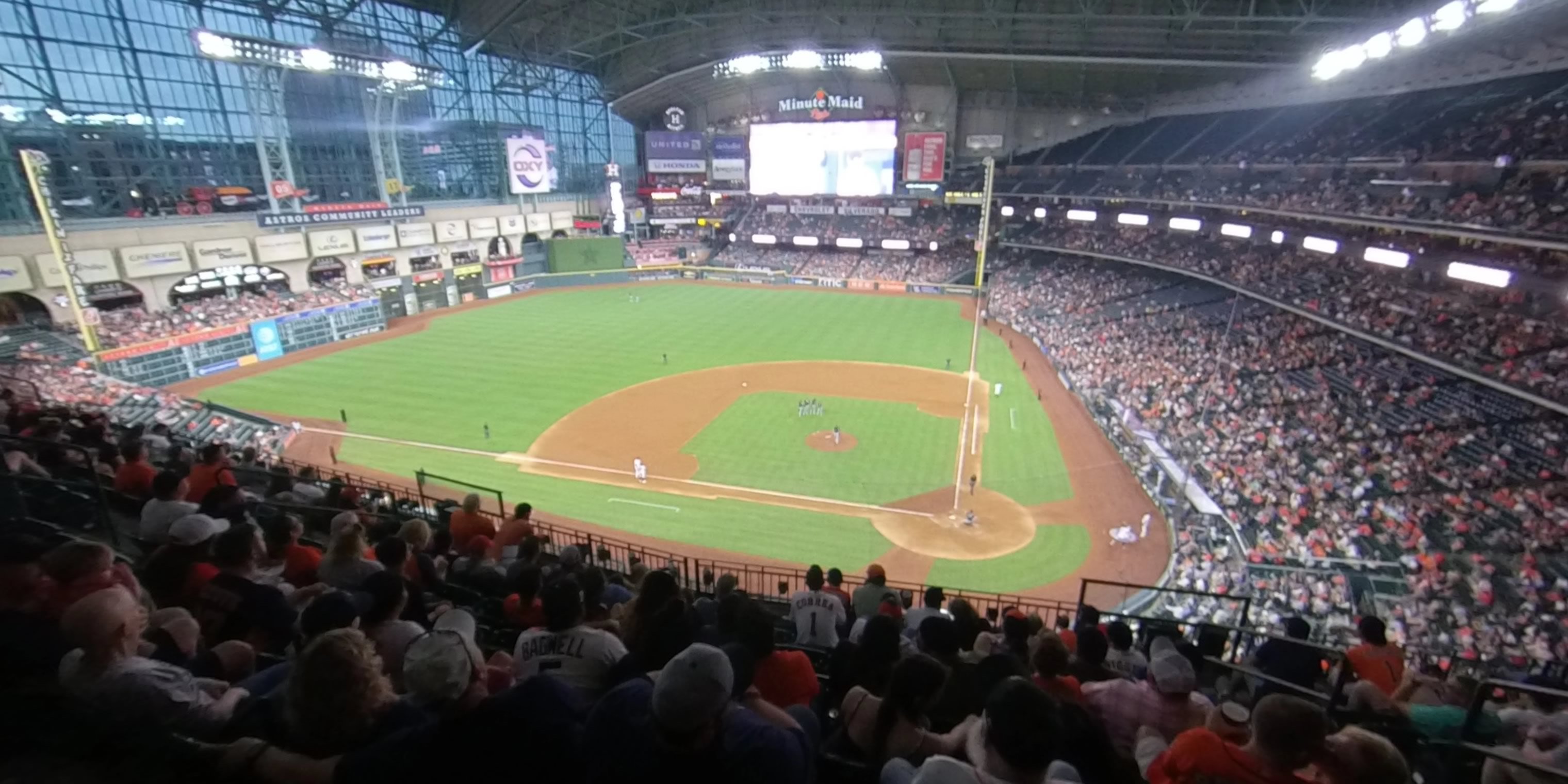 section 315 panoramic seat view  for baseball - minute maid park
