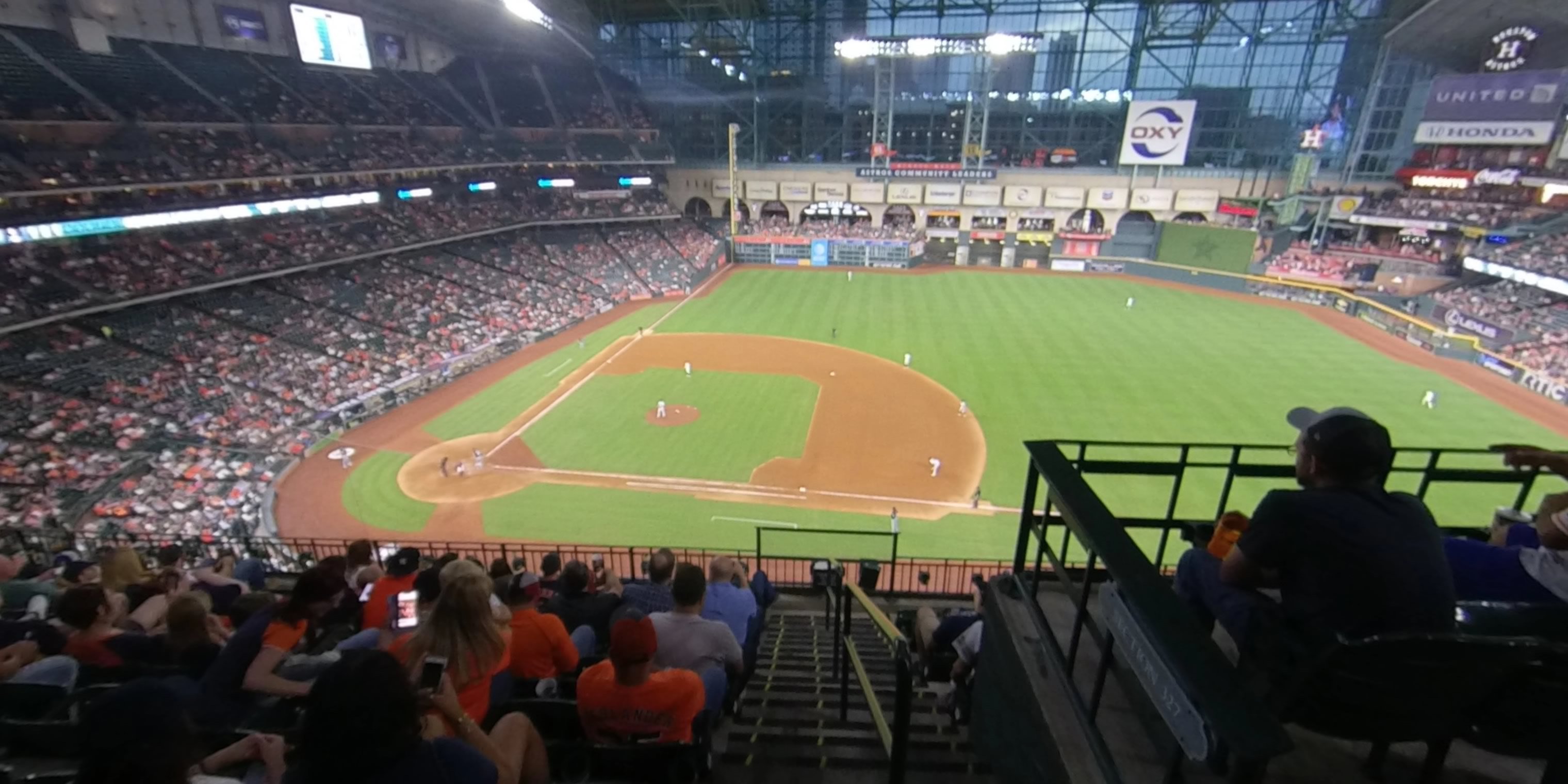 section 325 panoramic seat view  for baseball - minute maid park