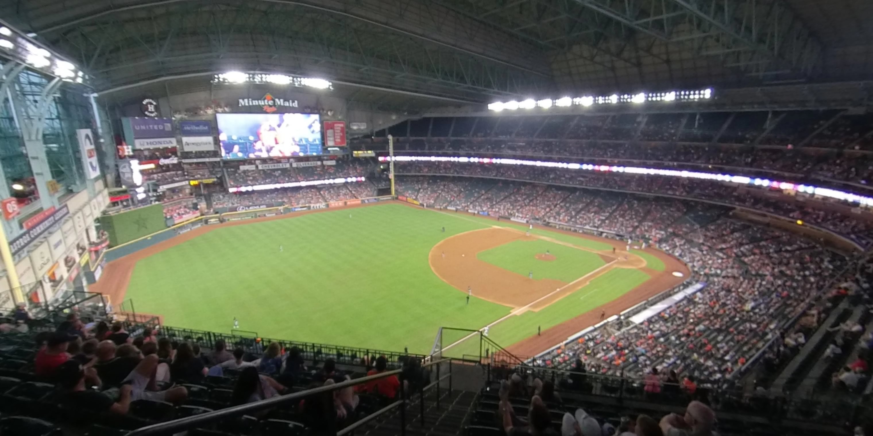 section 406 panoramic seat view  for baseball - minute maid park