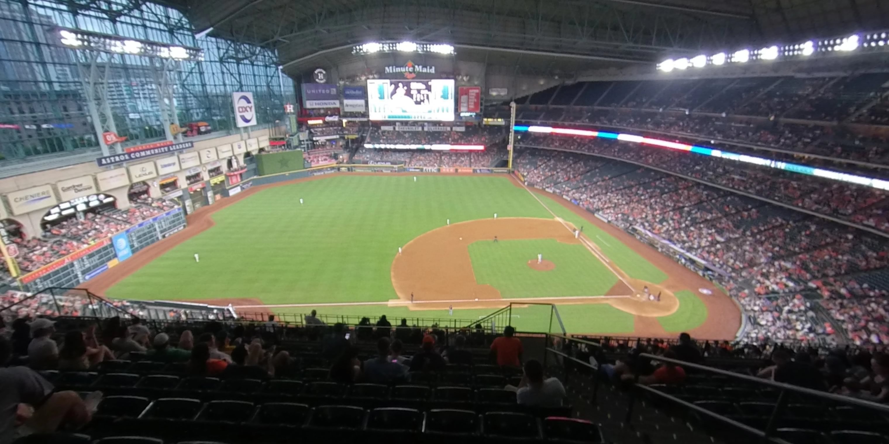 section 411 panoramic seat view  for baseball - minute maid park