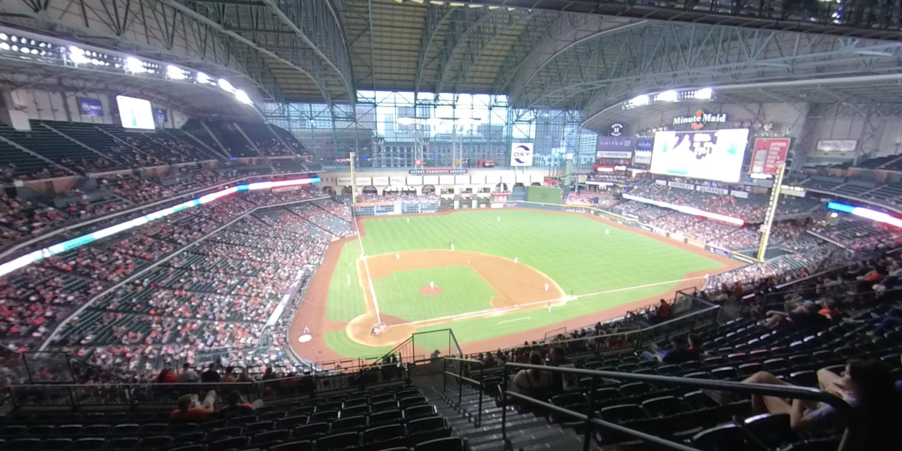 section 422 panoramic seat view  for baseball - minute maid park