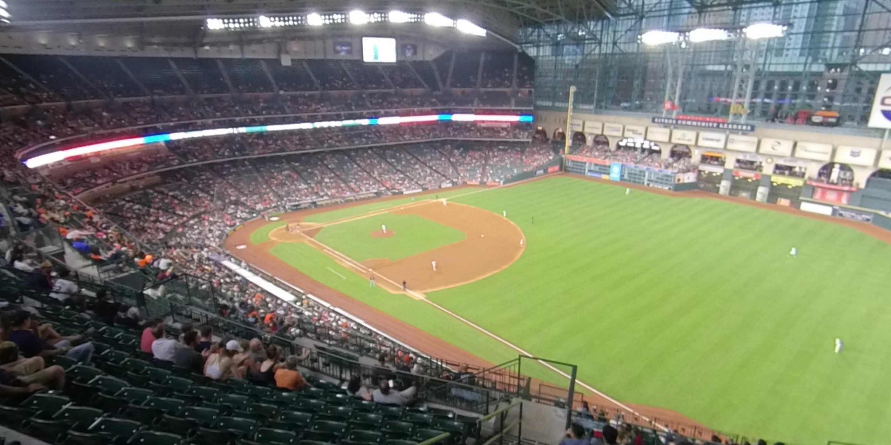 section 430 panoramic seat view  for baseball - minute maid park