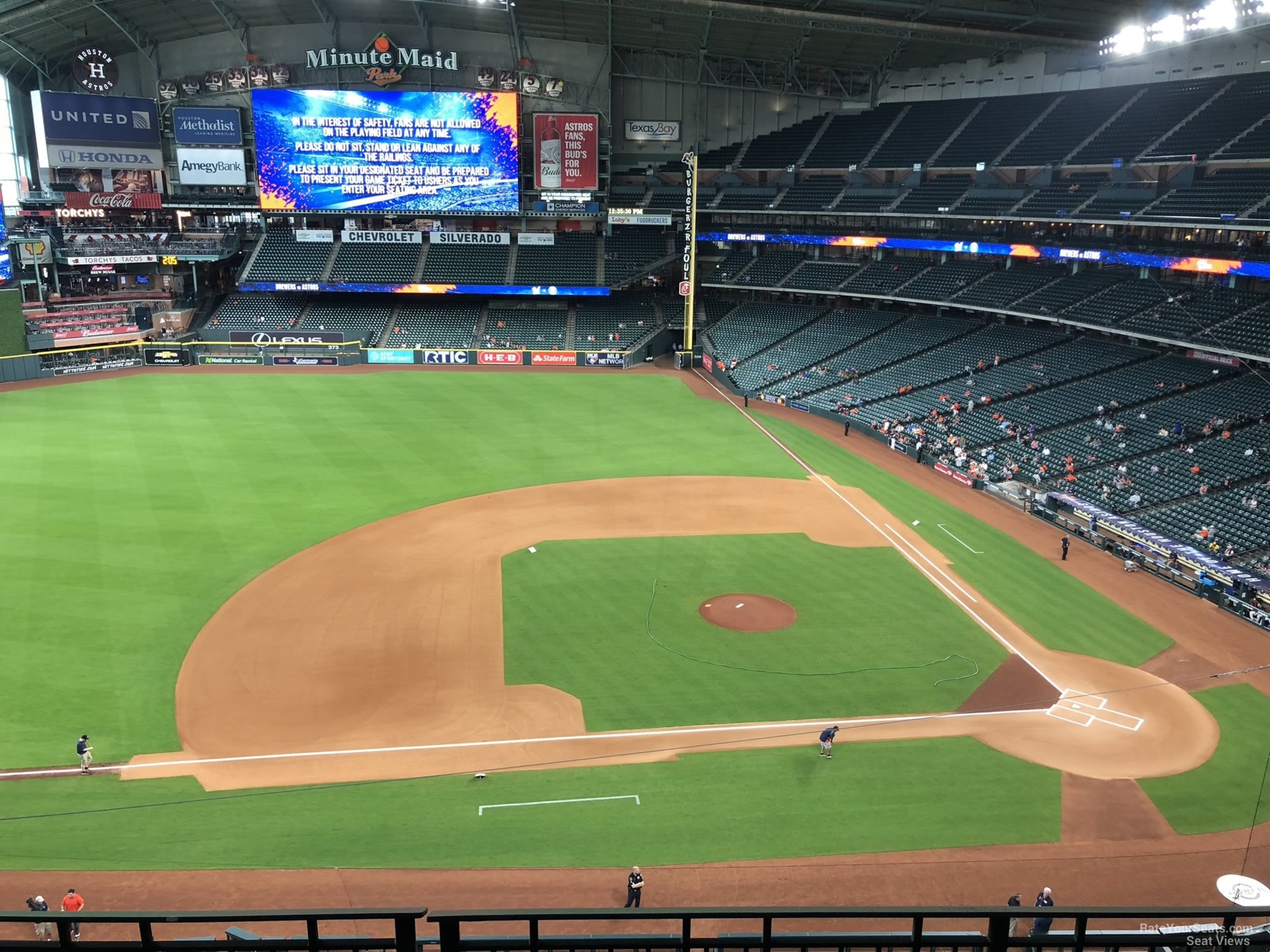 Minute Maid Park Section 313 Houston Astros Rateyourseats Seat View For Minute Maid Park Section 313 Row 3