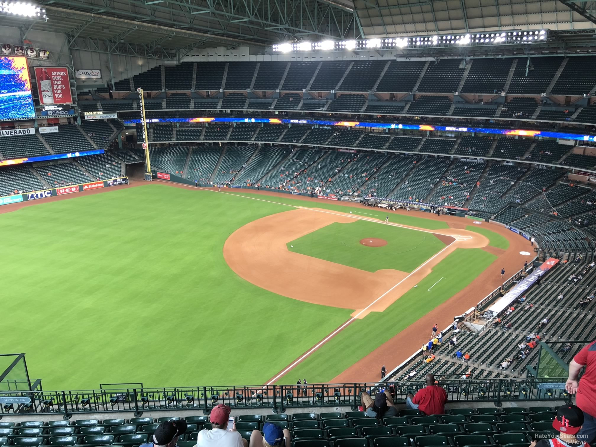 section 406, row 10 seat view  for baseball - daikin park