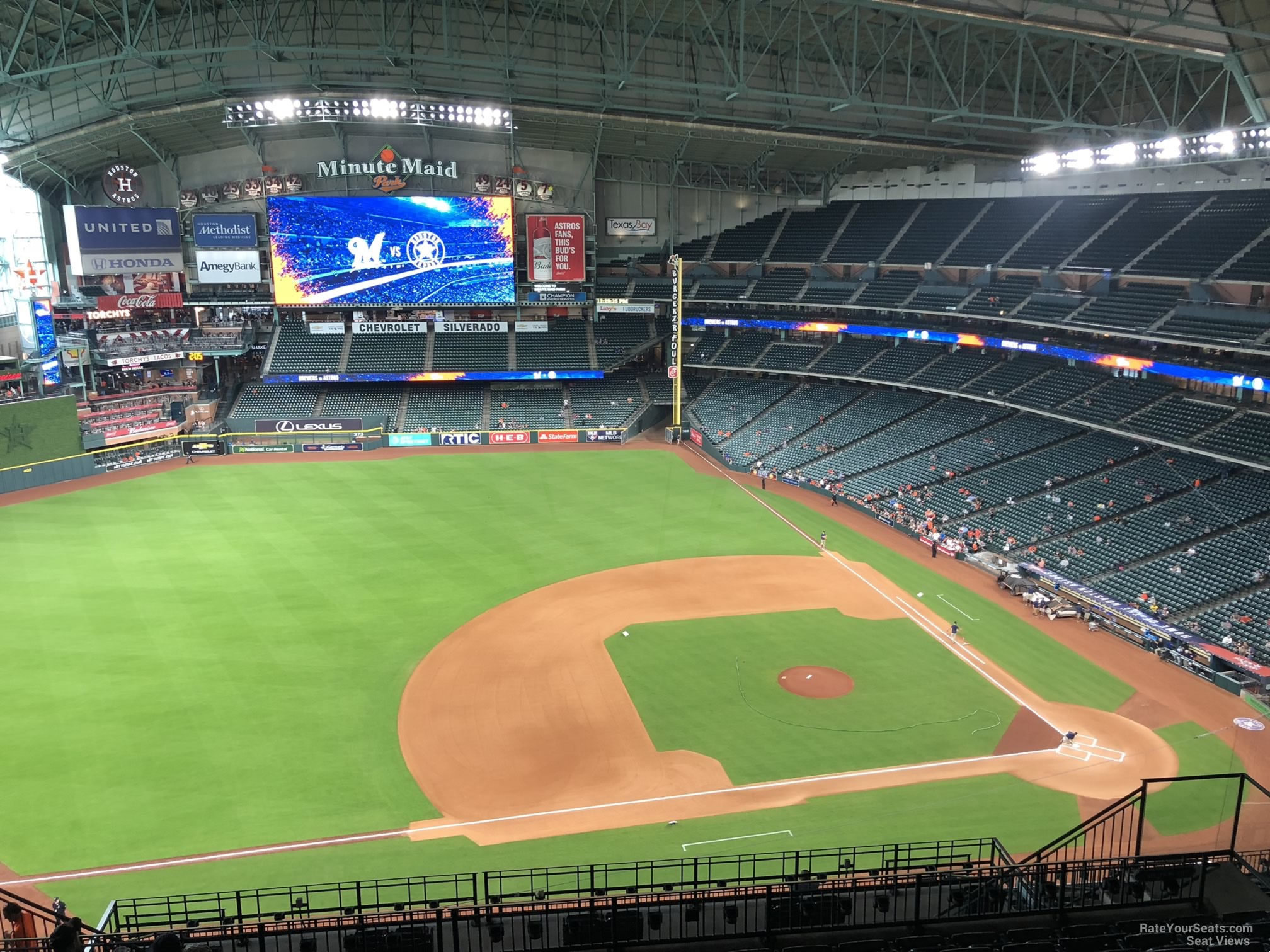 section 411, row 10 seat view  for baseball - daikin park