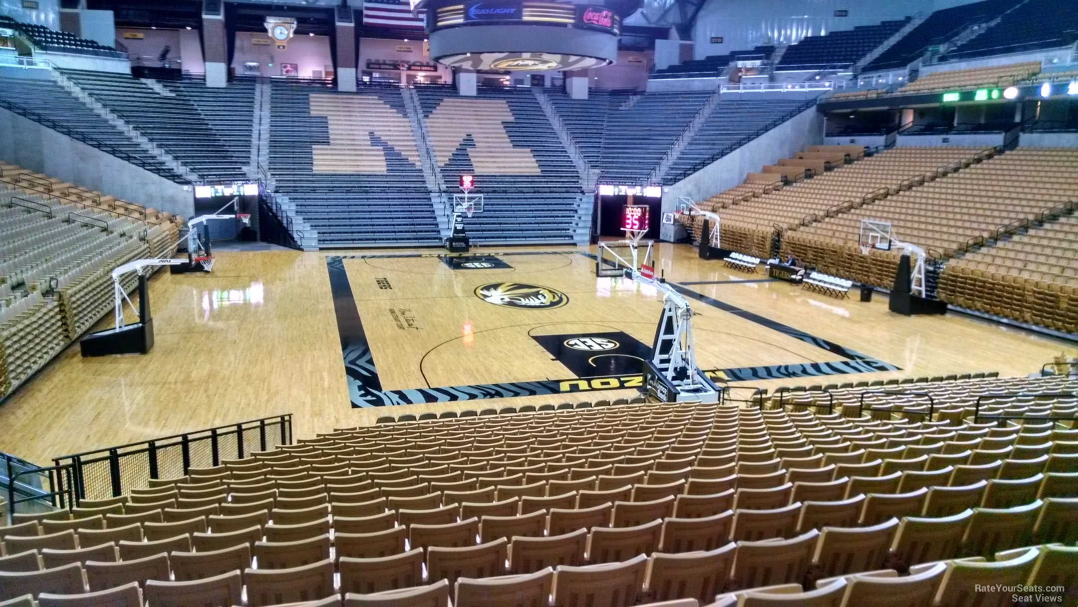 mizzou arena section 110 rateyourseats com mizzou arena seating chart with seat numbers