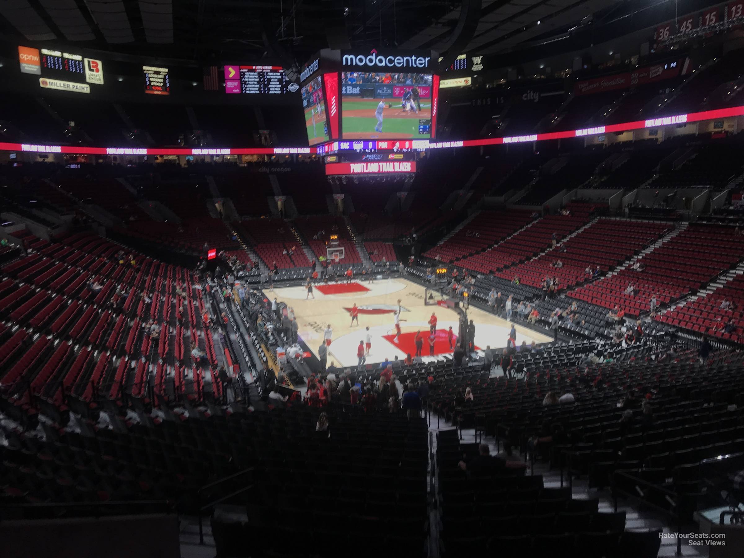 section 225, row k seat view  for basketball - moda center