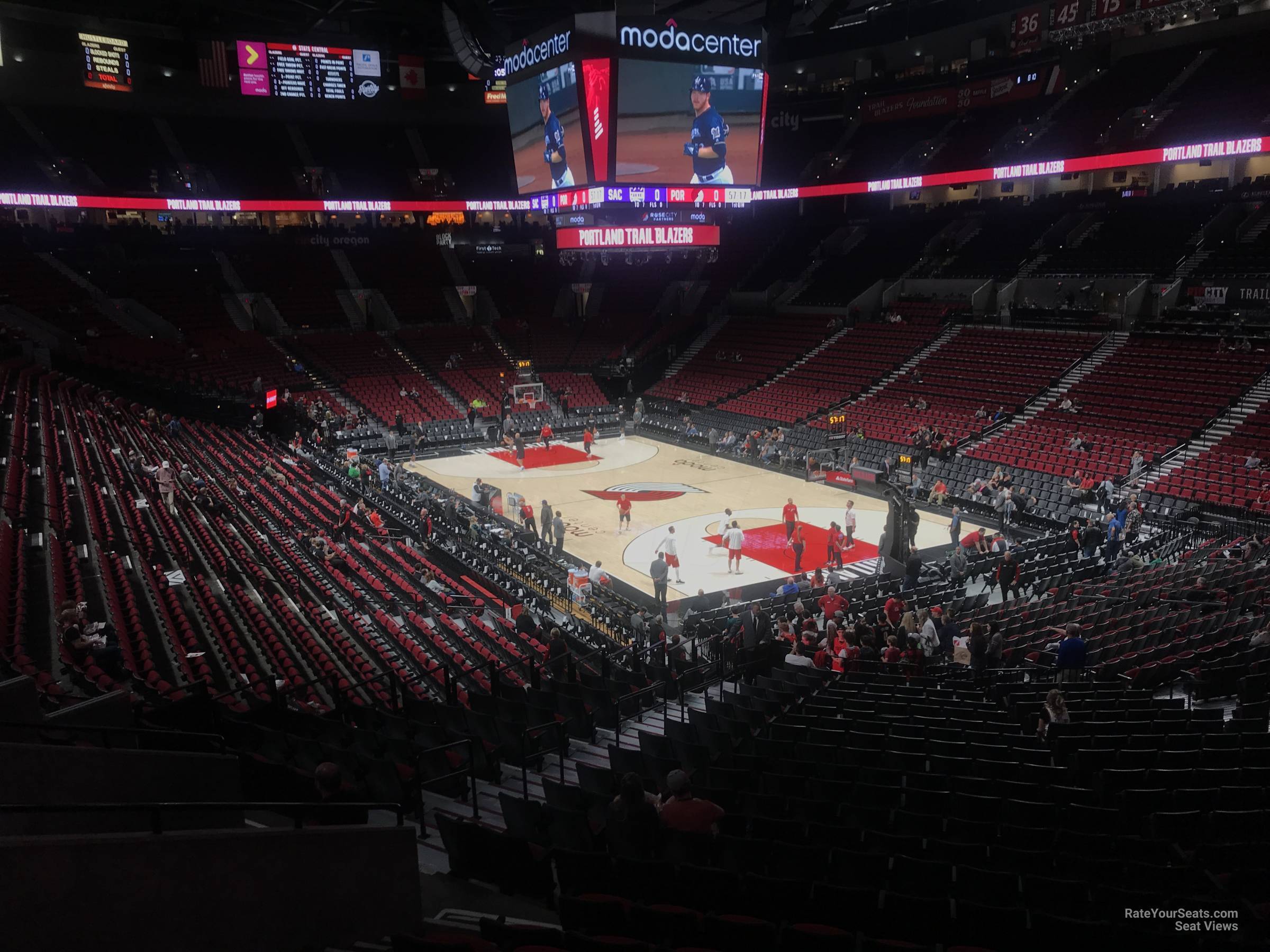 section 226, row k seat view  for basketball - moda center (rose garden)