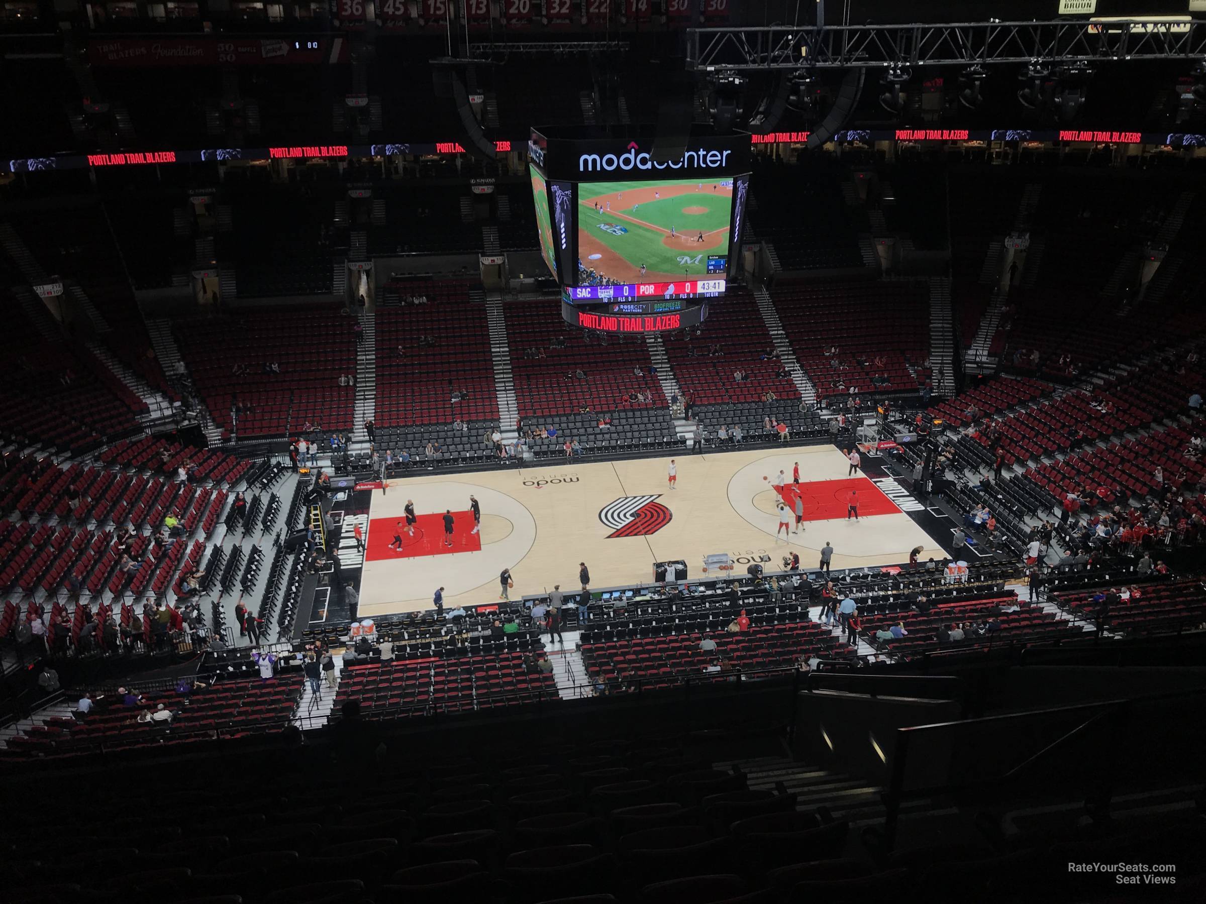 section 302, row l seat view  for basketball - moda center