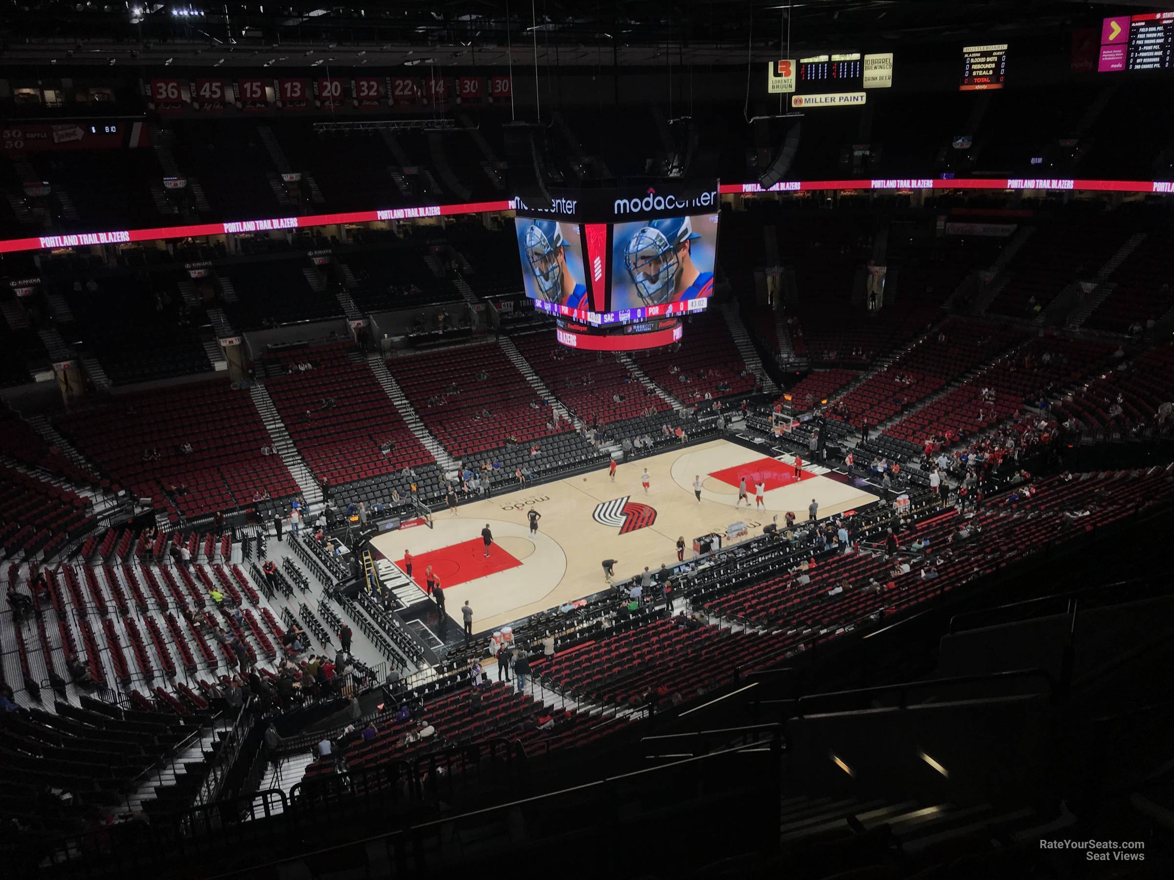 section 304, row l seat view  for basketball - moda center (rose garden)