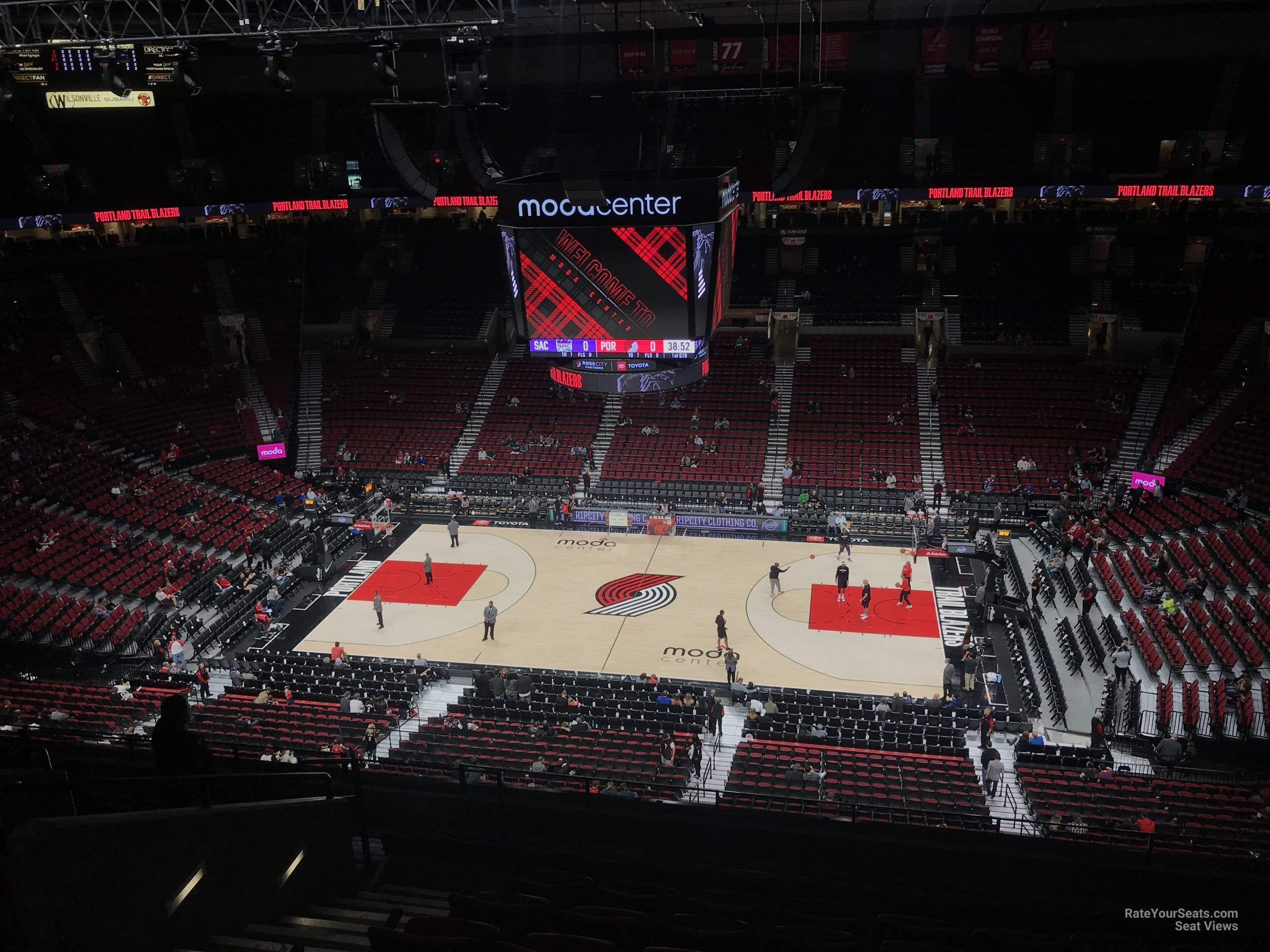 section 317, row l seat view  for basketball - moda center