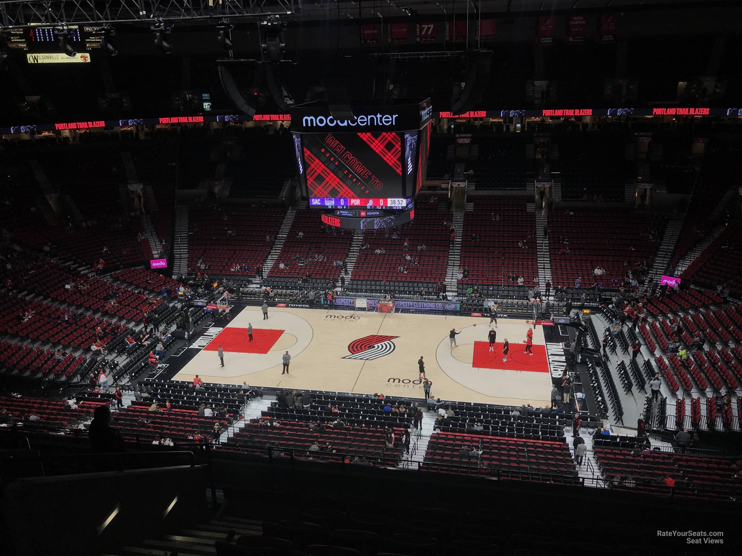 section 317, row l seat view  for basketball - moda center (rose garden)