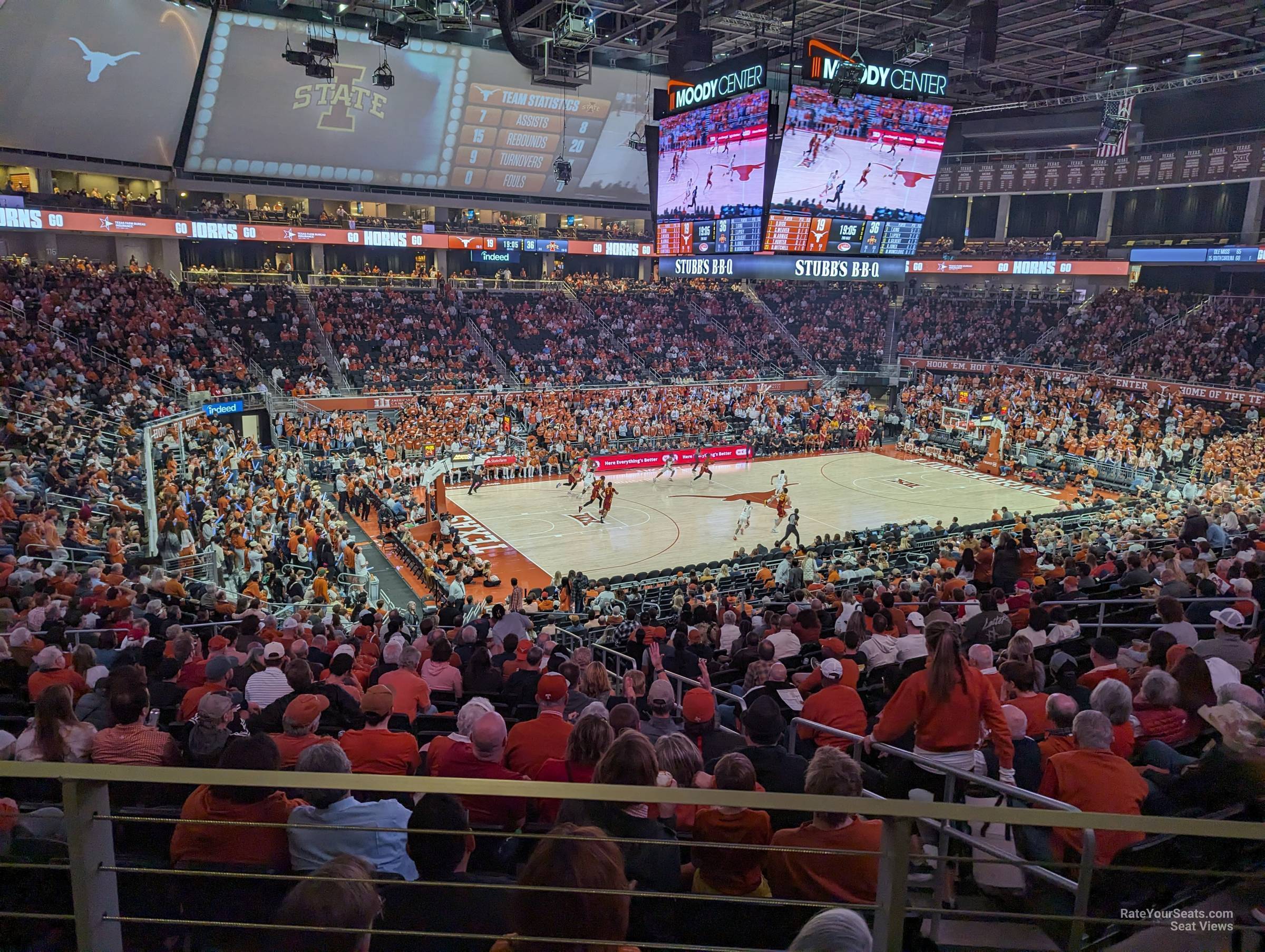 section 110 seat view  for basketball - moody center atx