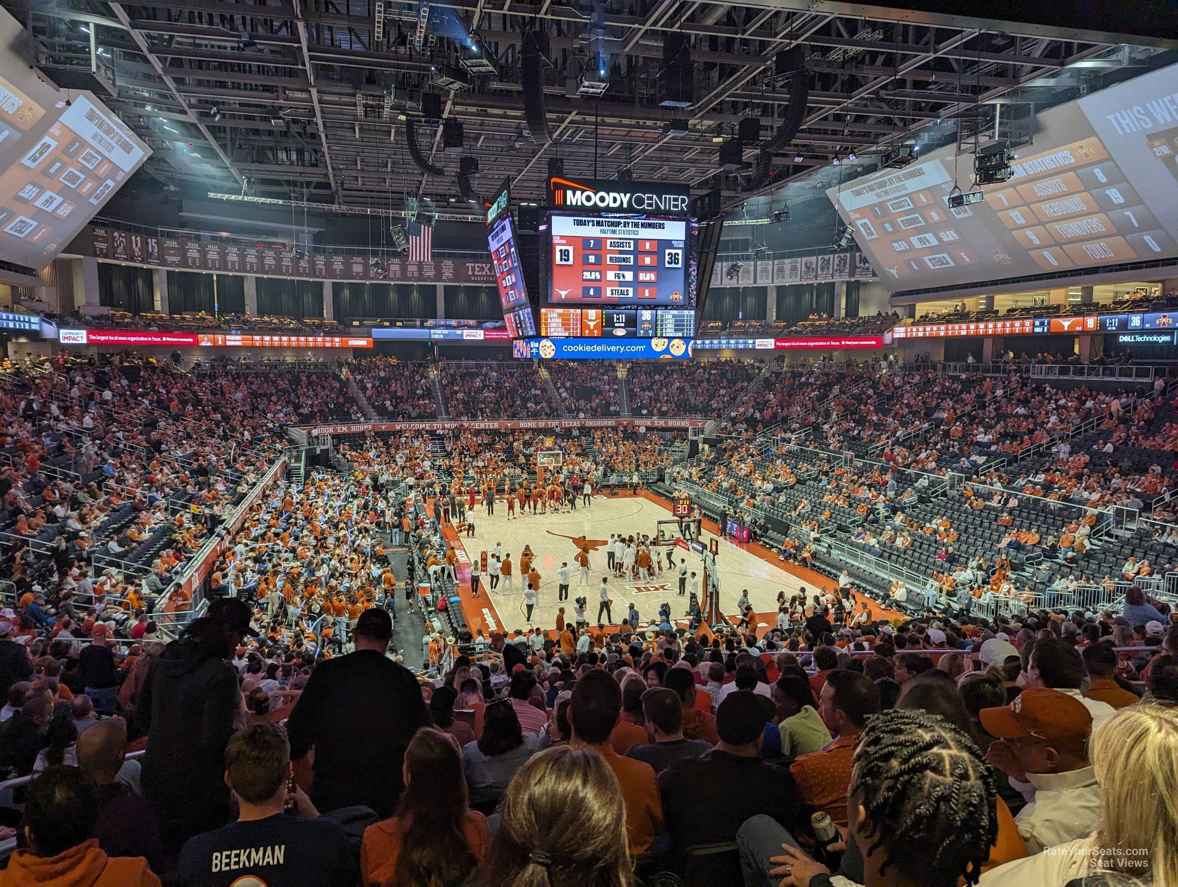 section 113 seat view  for basketball - moody center atx