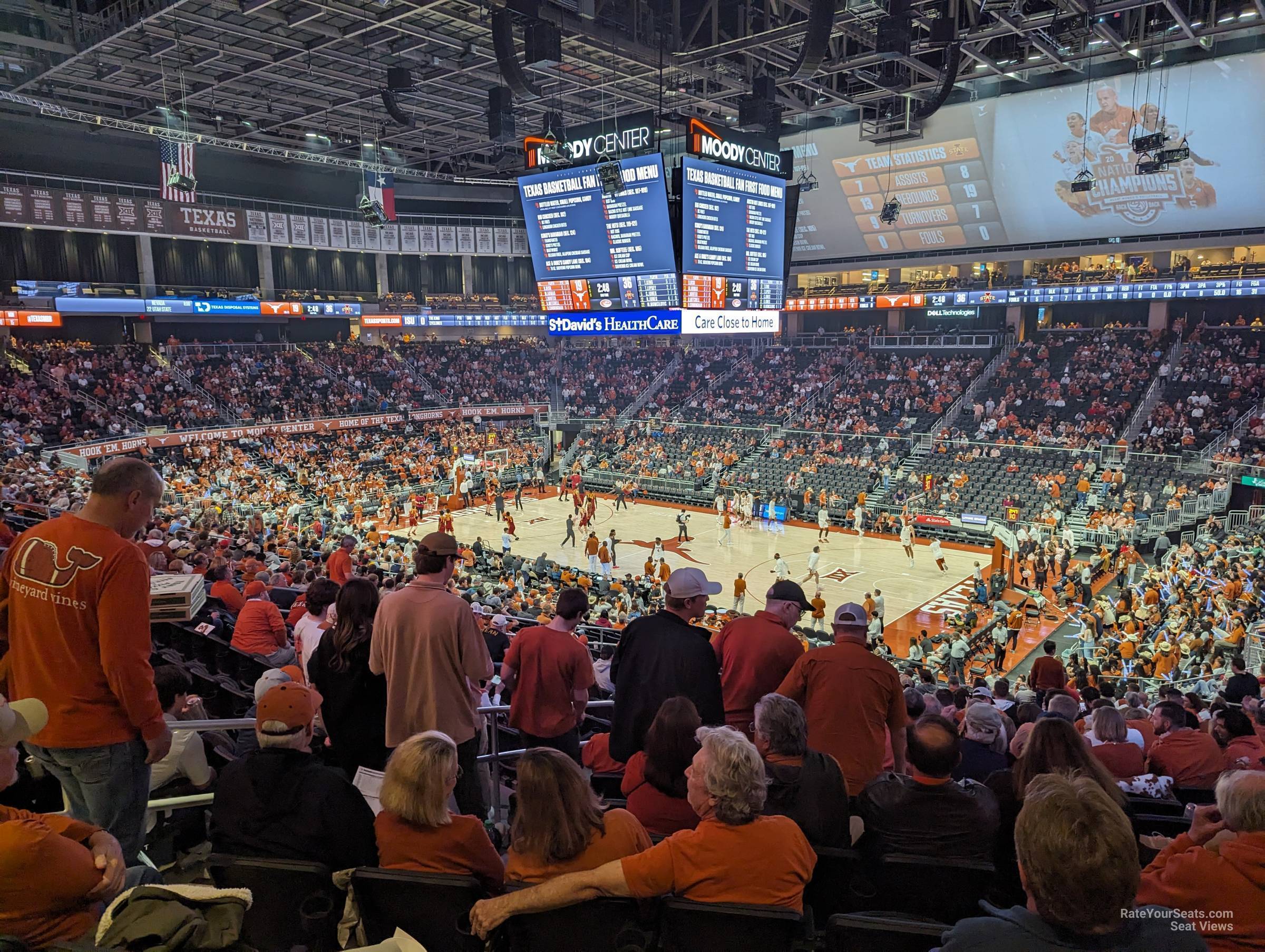 section 116 seat view  for basketball - moody center atx