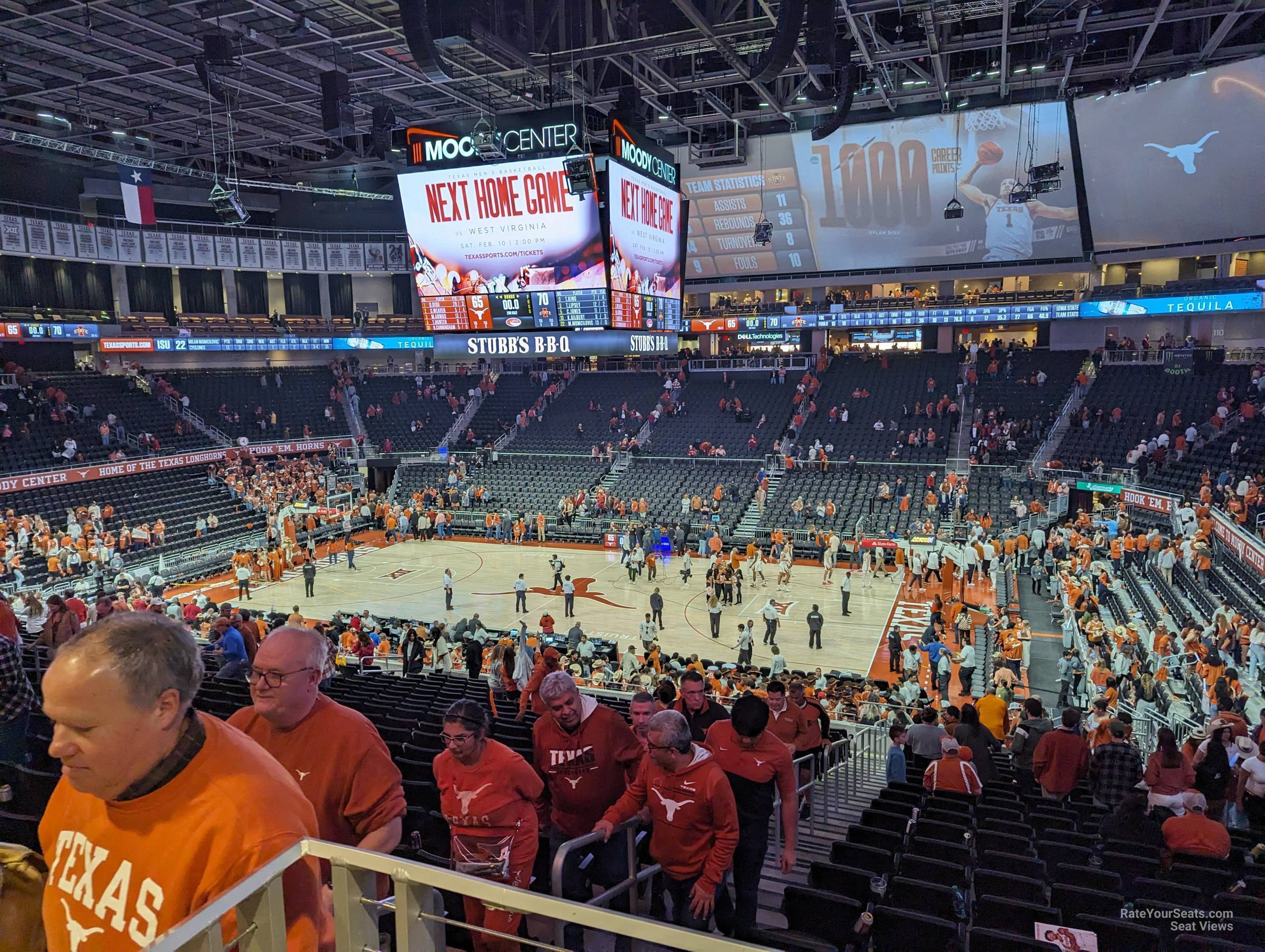 section 117 seat view  for basketball - moody center atx