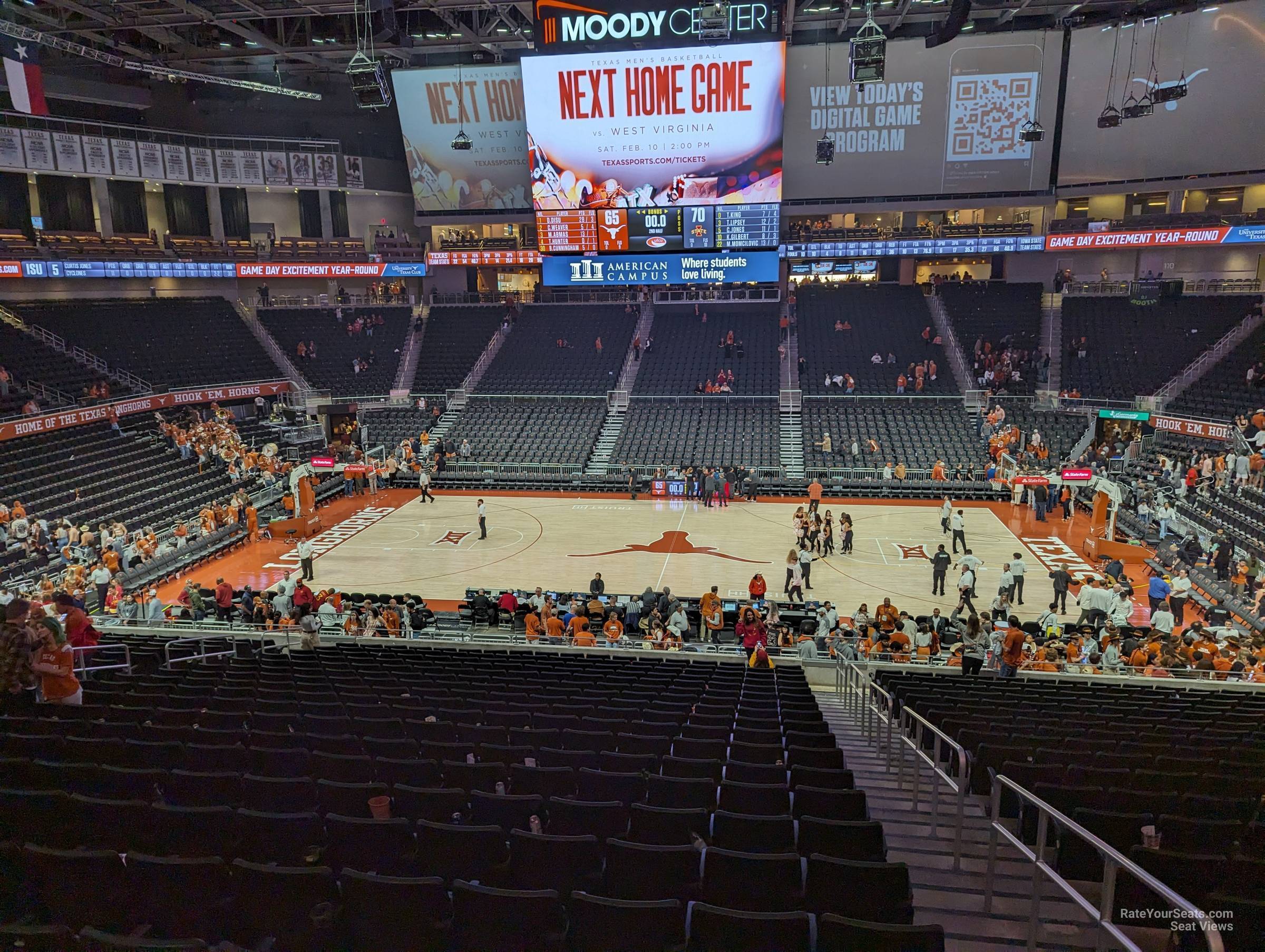 section 119 seat view  for basketball - moody center atx