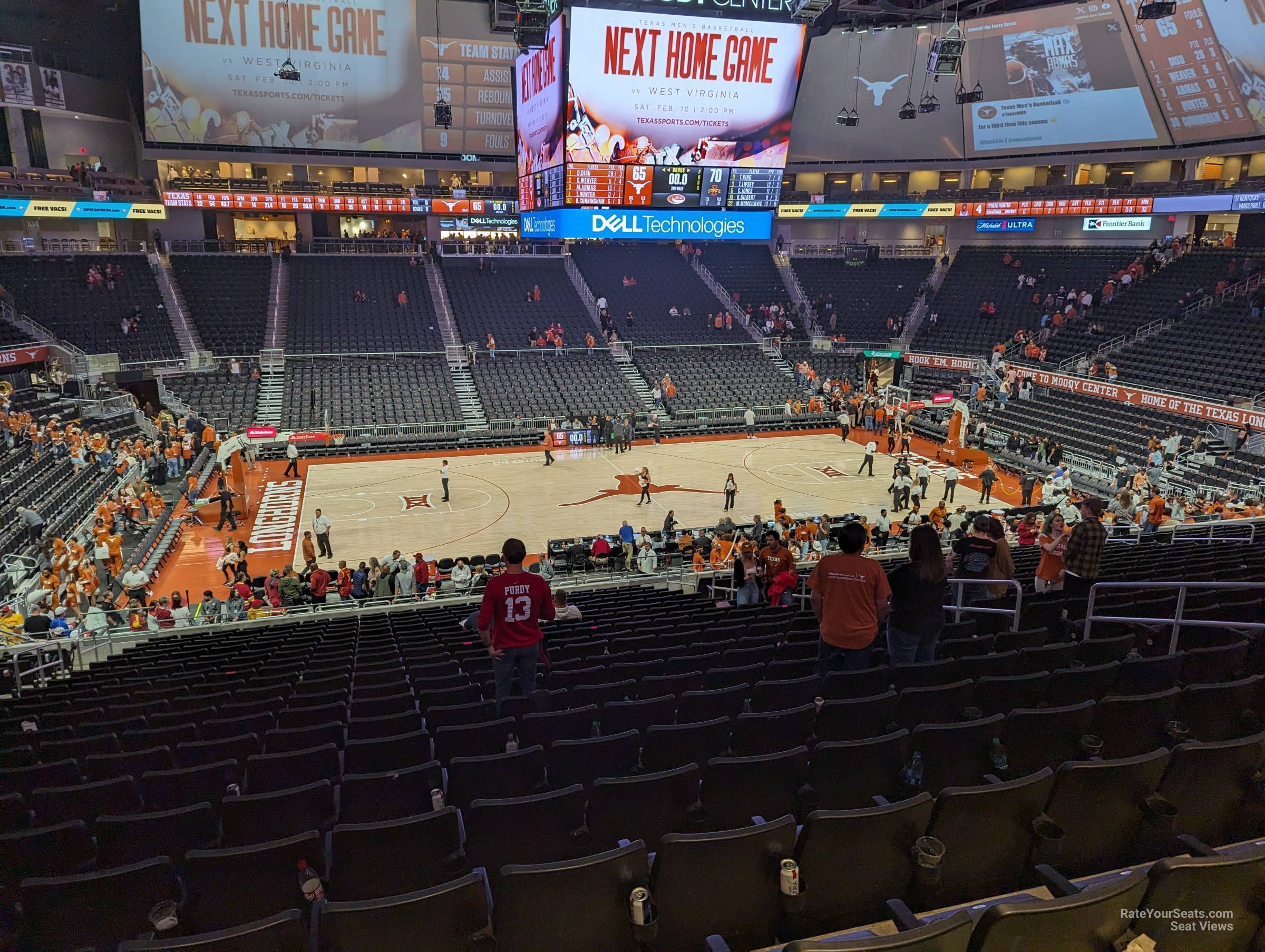 section 120 seat view  for basketball - moody center atx