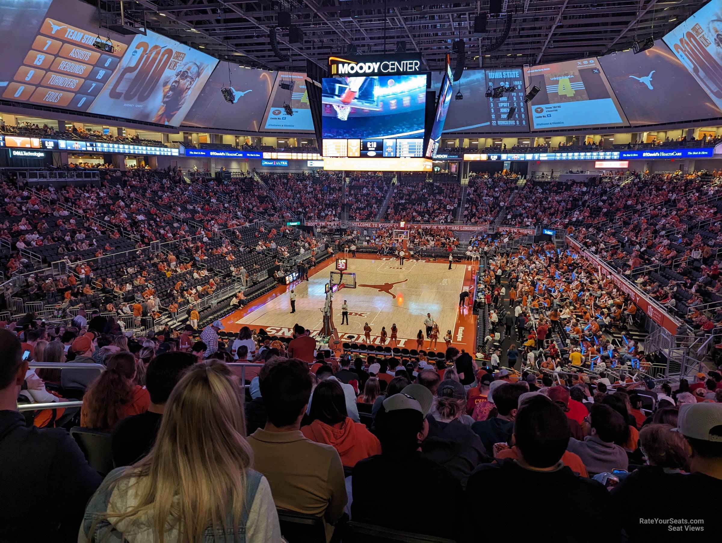 section 124 seat view  for basketball - moody center atx