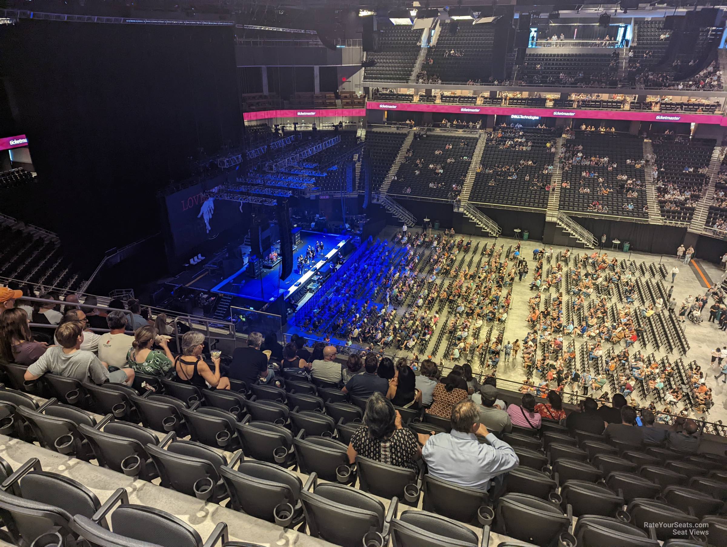 section 218, row k seat view  for concert - moody center atx