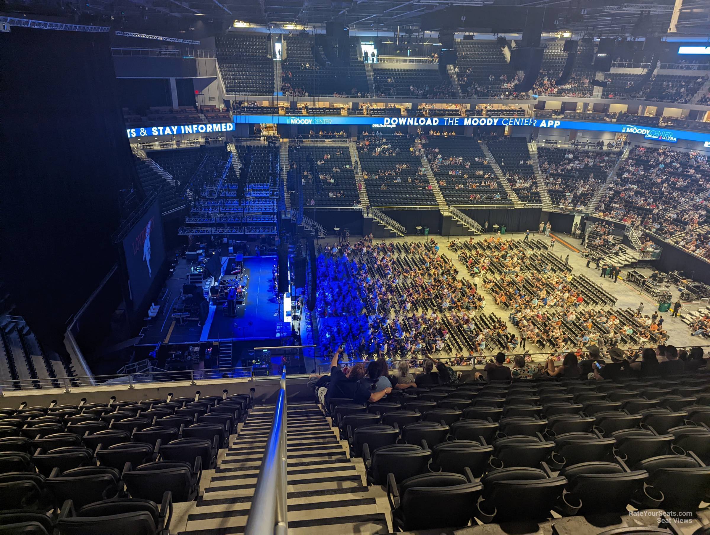 section 220, row k seat view  for concert - moody center atx