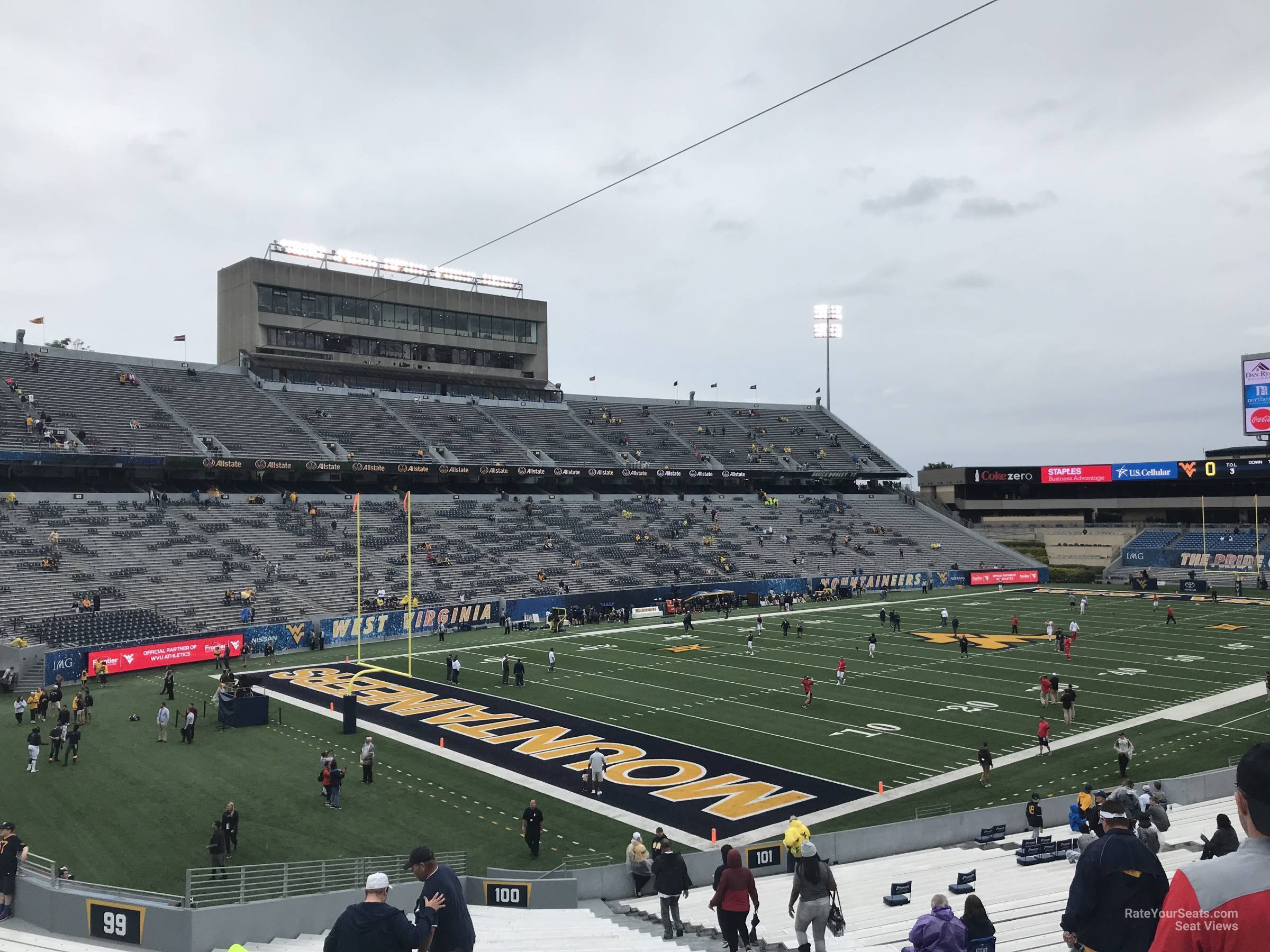 section 100, row 35 seat view  - mountaineer field
