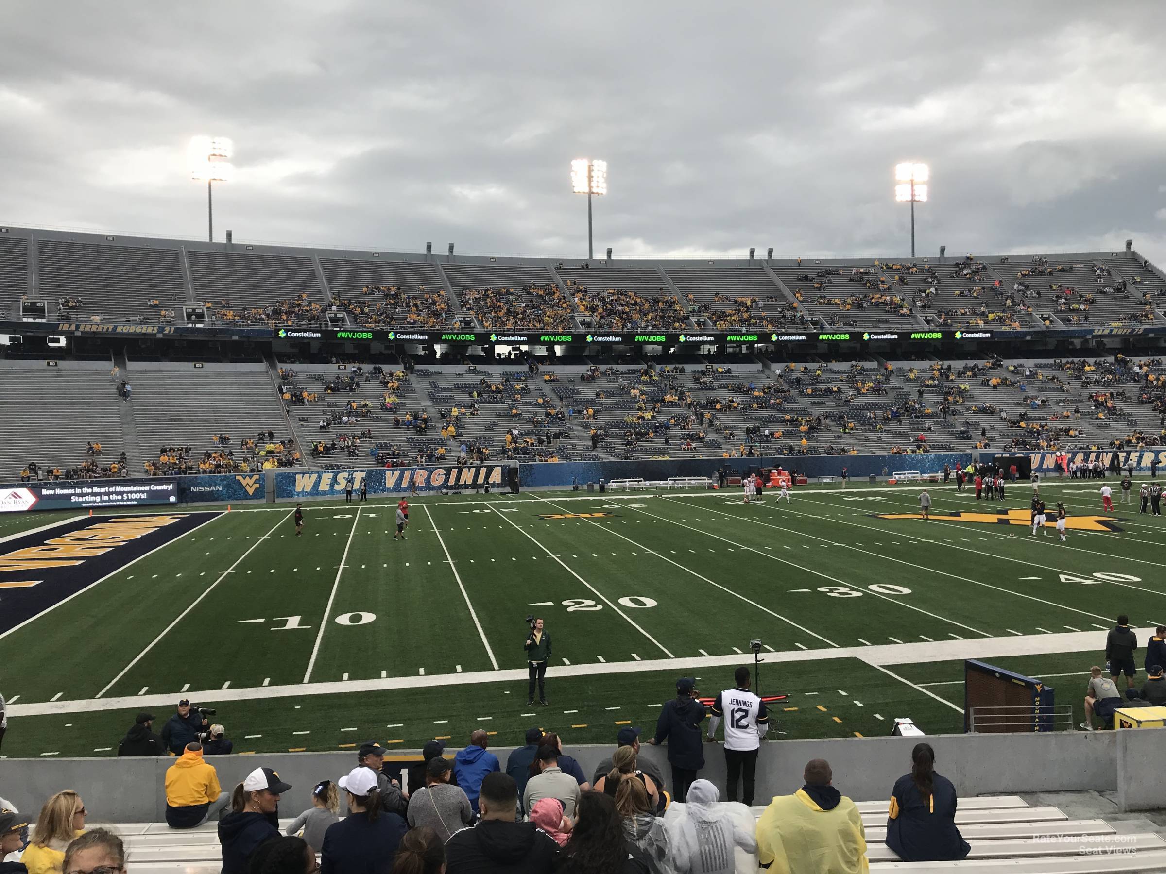 section 123, row 15 seat view - mountaineer field