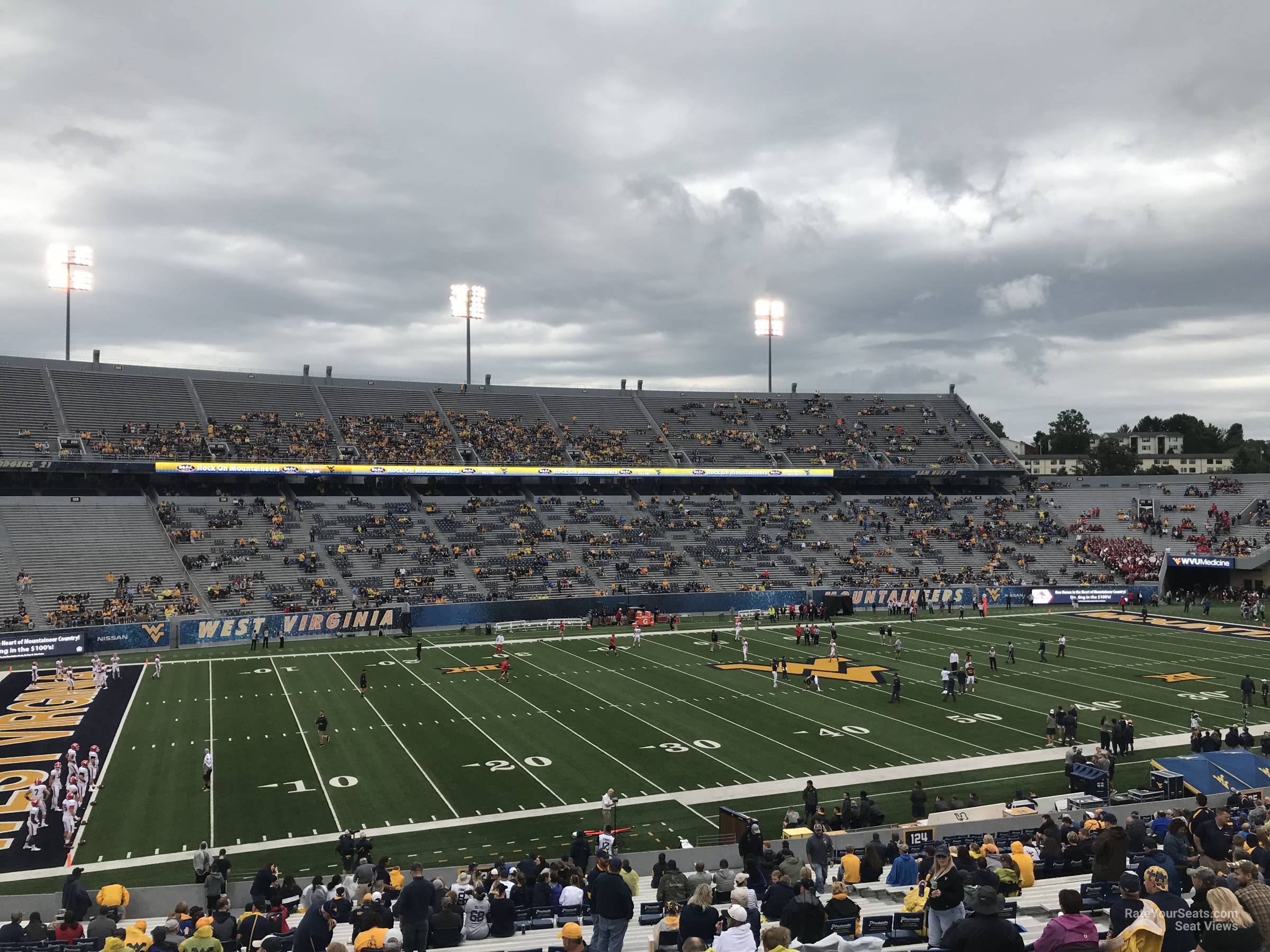 section 123, row 40 seat view  - mountaineer field
