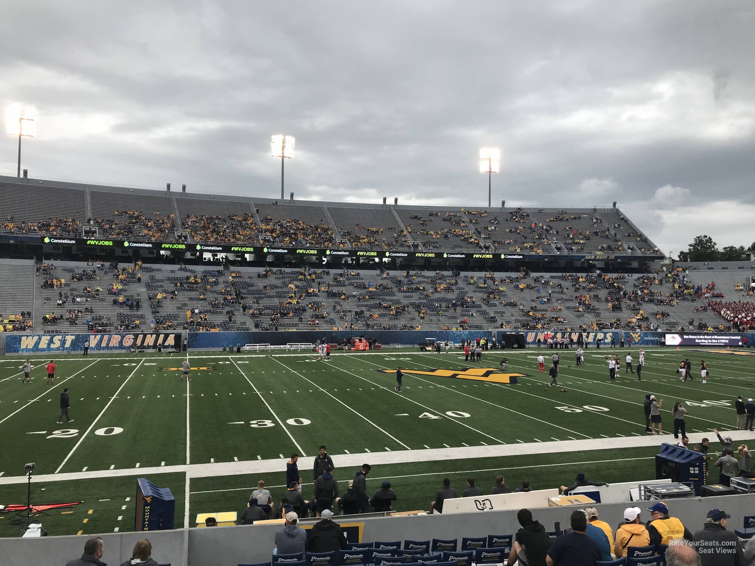 section 124, row 15 seat view  - mountaineer field