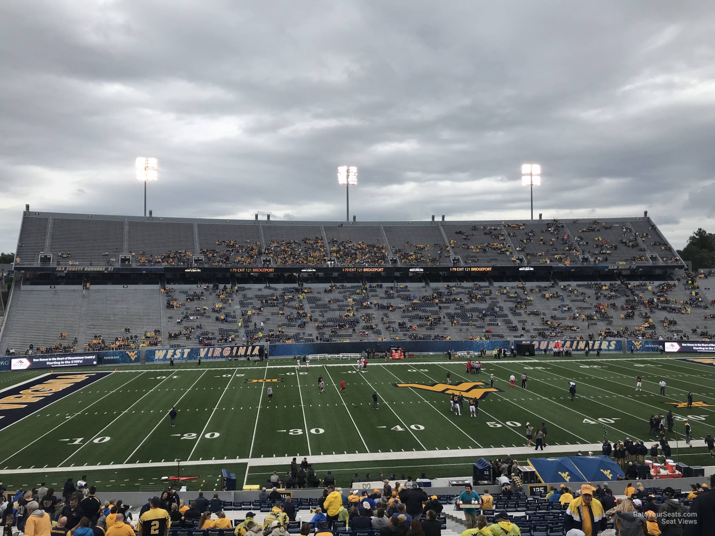 section 124, row 40 seat view  - mountaineer field