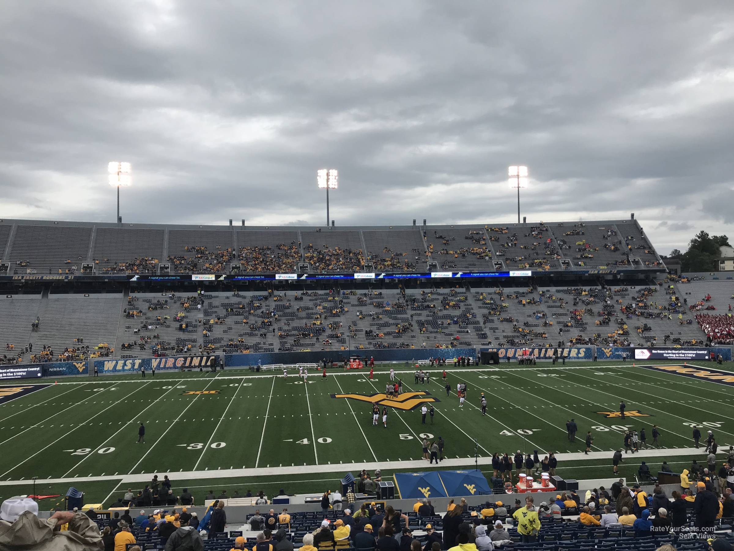 section 125, row 40 seat view - mountaineer field