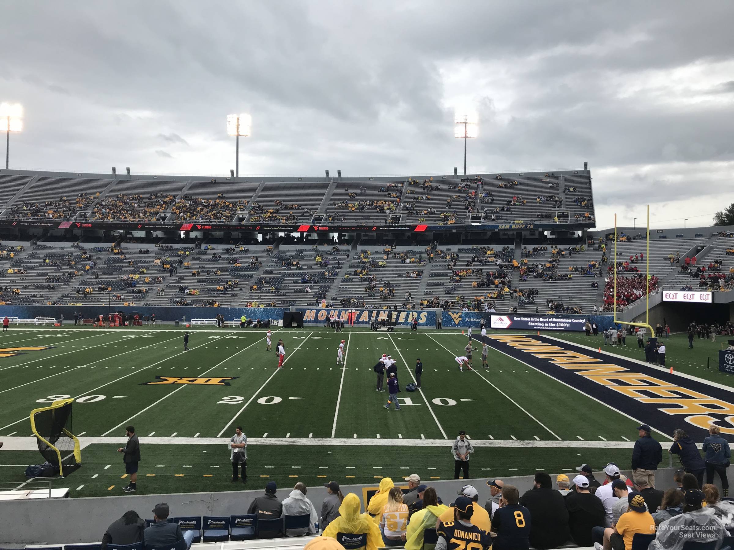 section 128, row 15 seat view  - mountaineer field