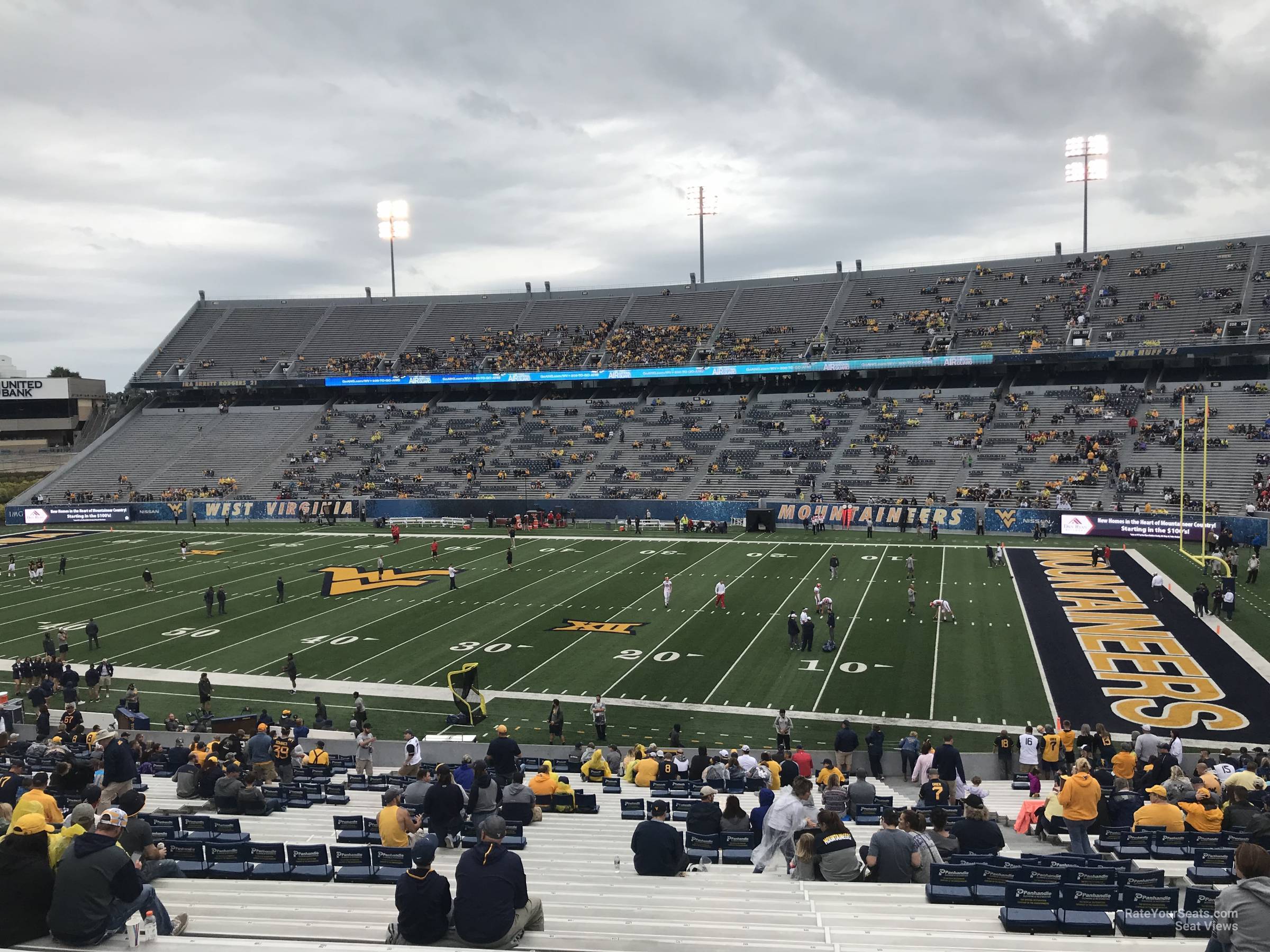 section 128, row 40 seat view  - mountaineer field