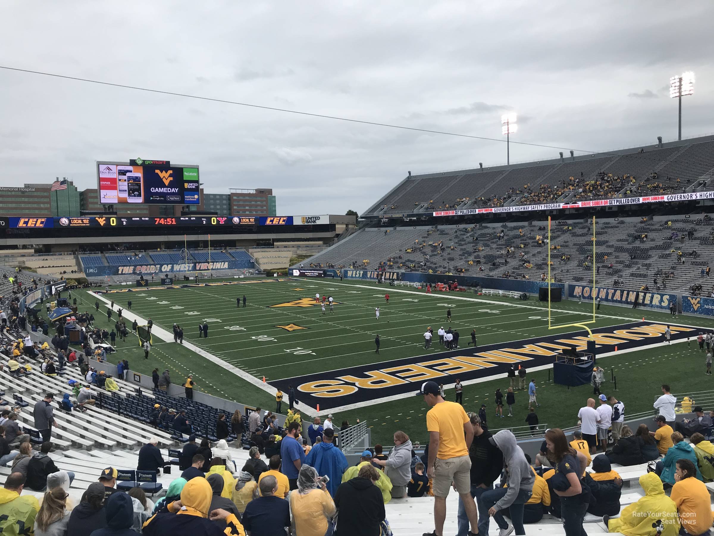 section 132, row 35 seat view  - mountaineer field