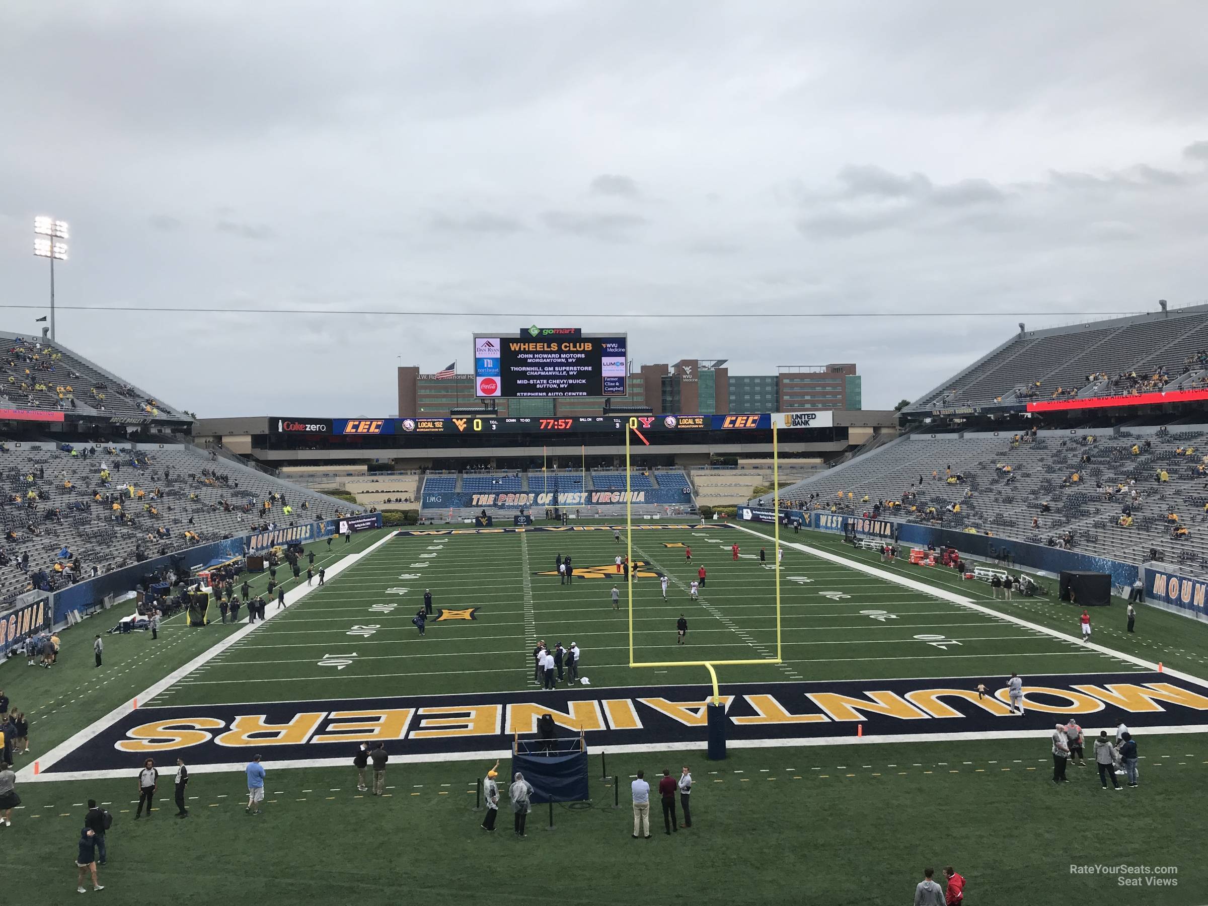 section 134, row 35 seat view  - mountaineer field