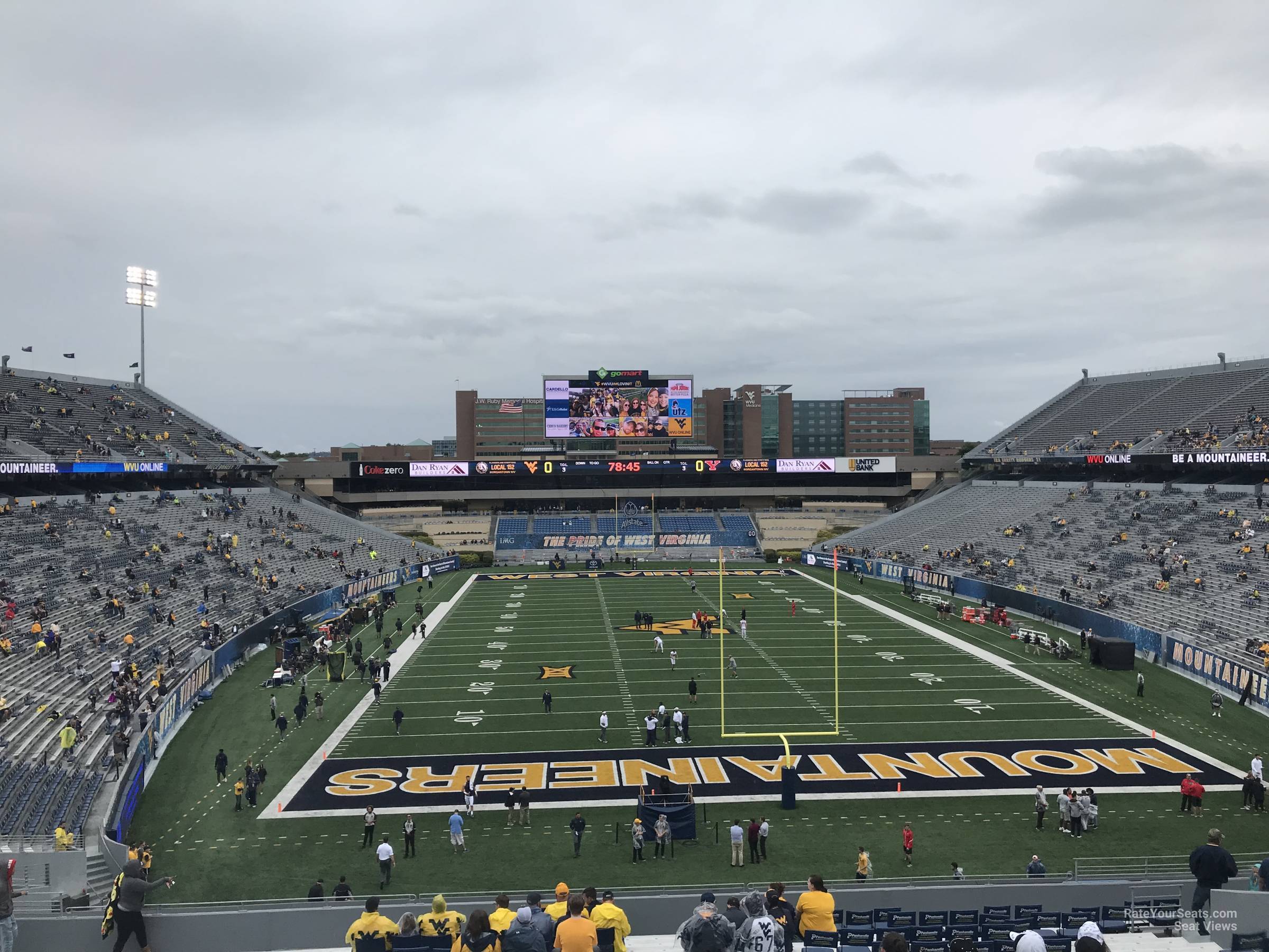 section 134, row 53 seat view  - mountaineer field