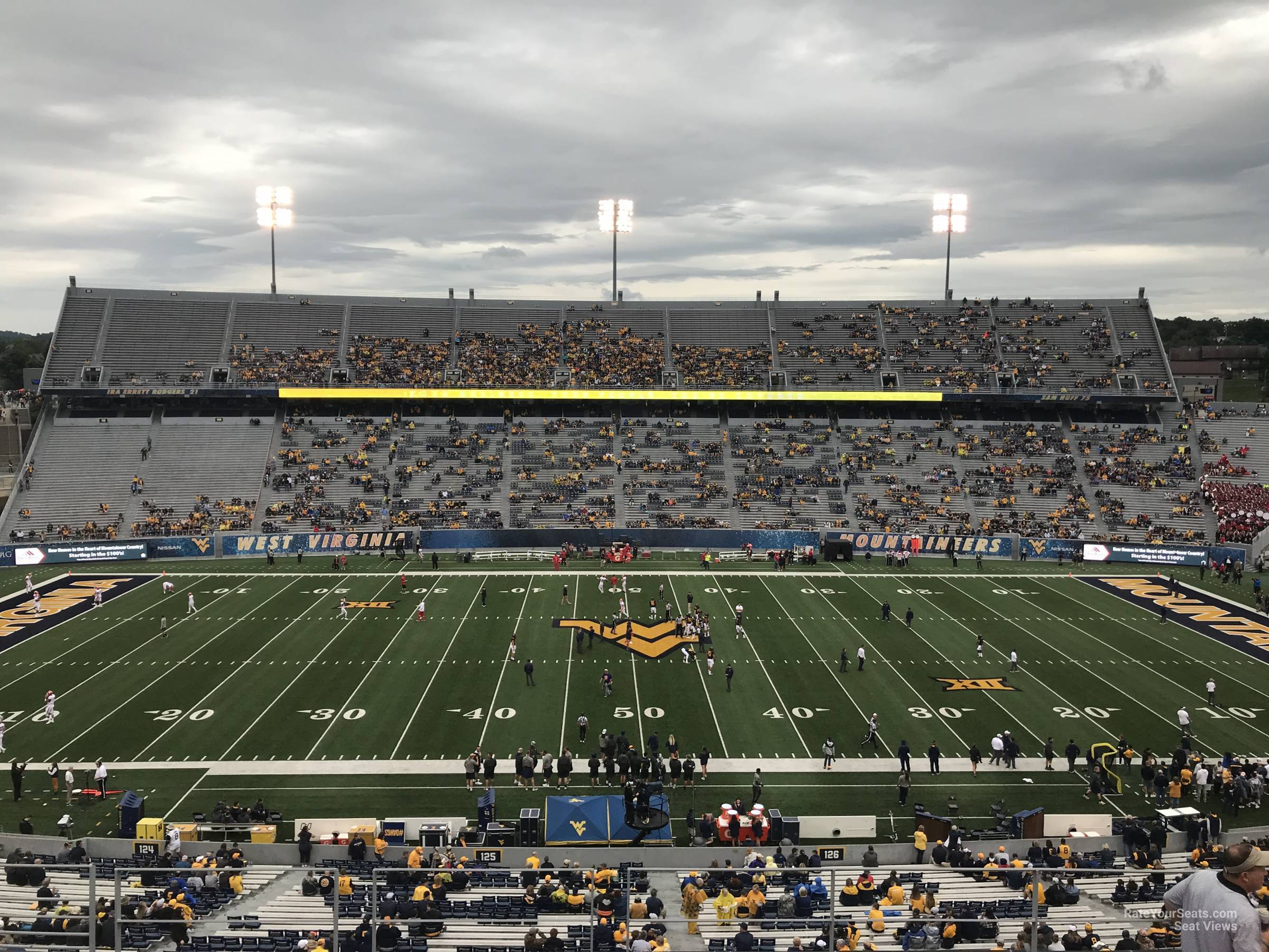 section 217, row 8 seat view  - mountaineer field