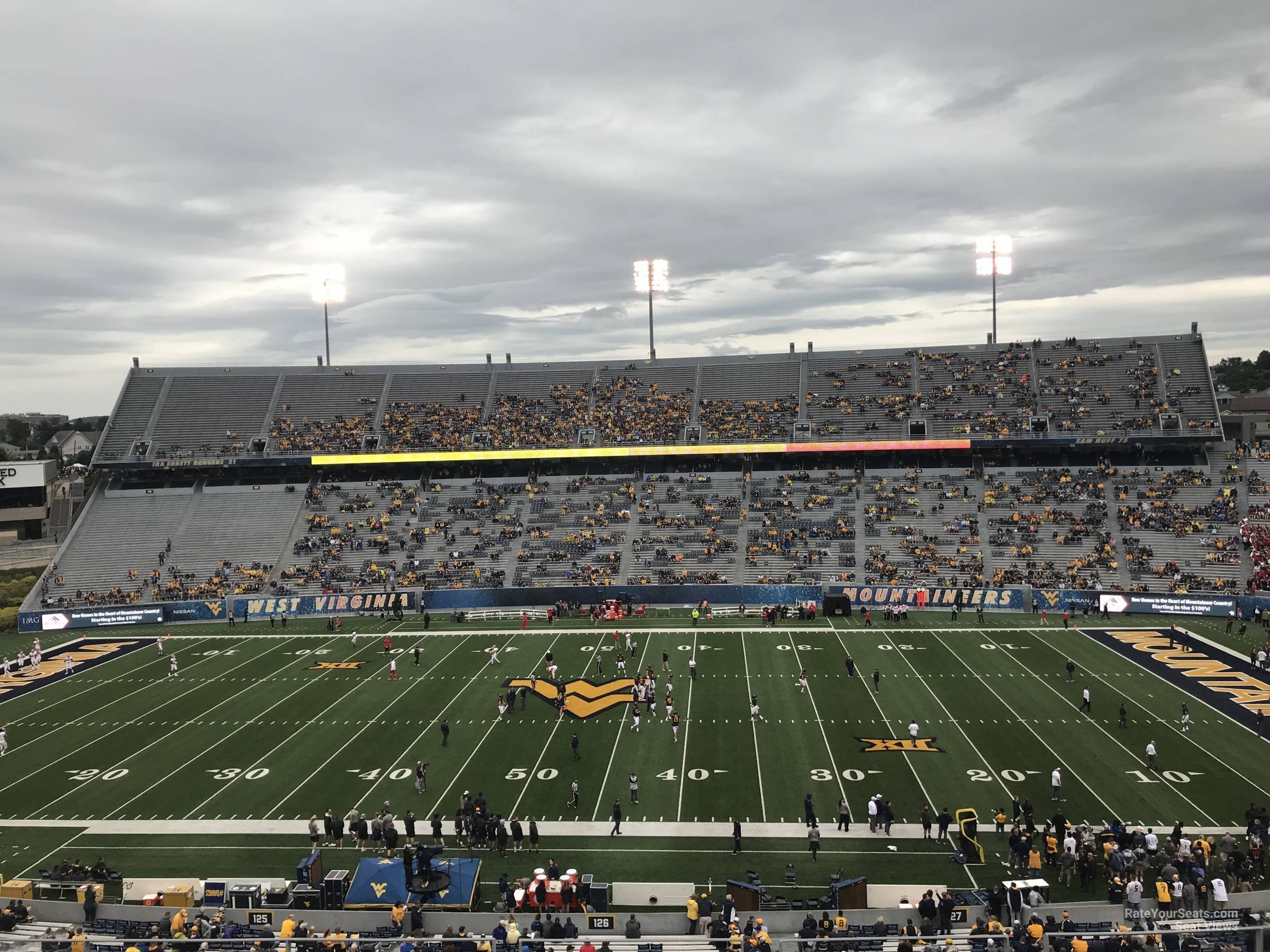 section 218, row 8 seat view  - mountaineer field
